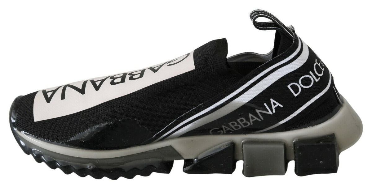Dolce & Gabbana Schwarz Weiß SORRENTO Sport Stretch Sneakers