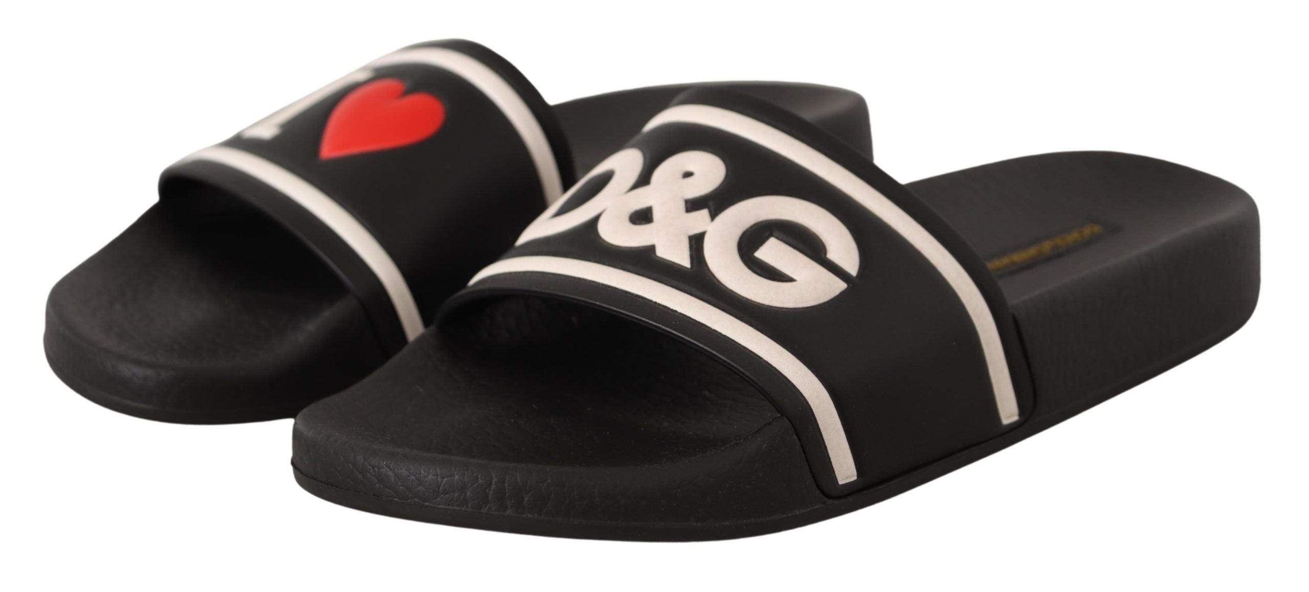 Dolce & Gabbana Schwarzes Leder I Love D&