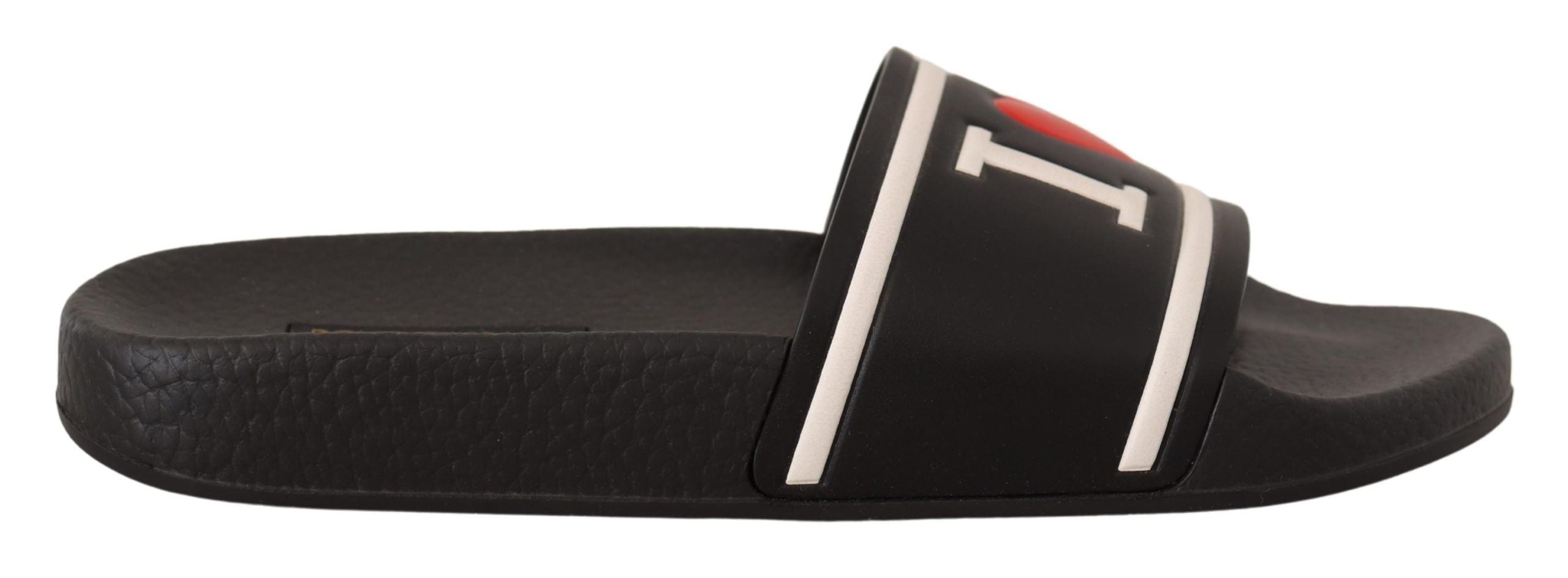 Dolce & Gabbana Schwarzes Leder I Love D&