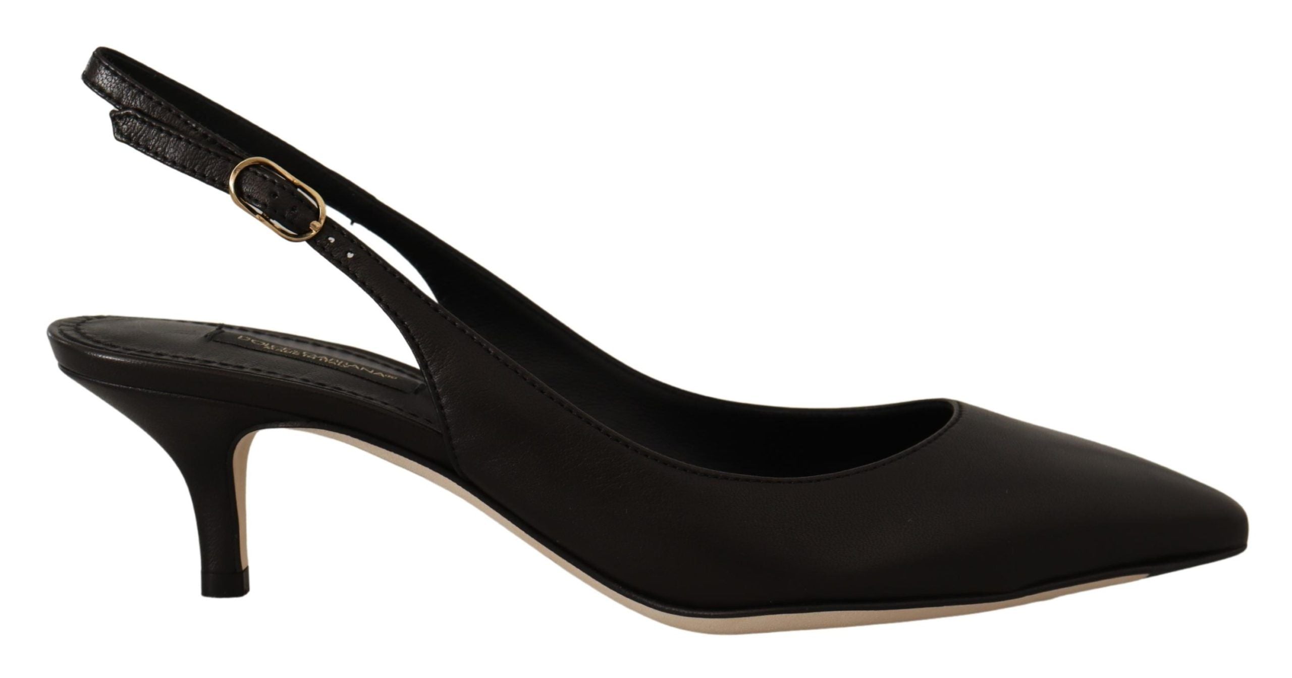 Dolce & Gabbana Schwarze Slingback-Pumps aus Leder