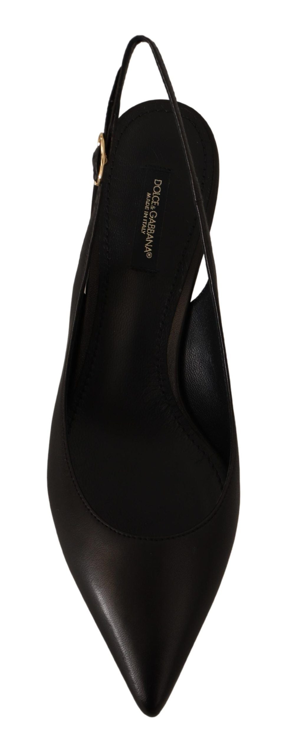 Dolce & Gabbana Schwarze Slingback-Pumps aus Leder