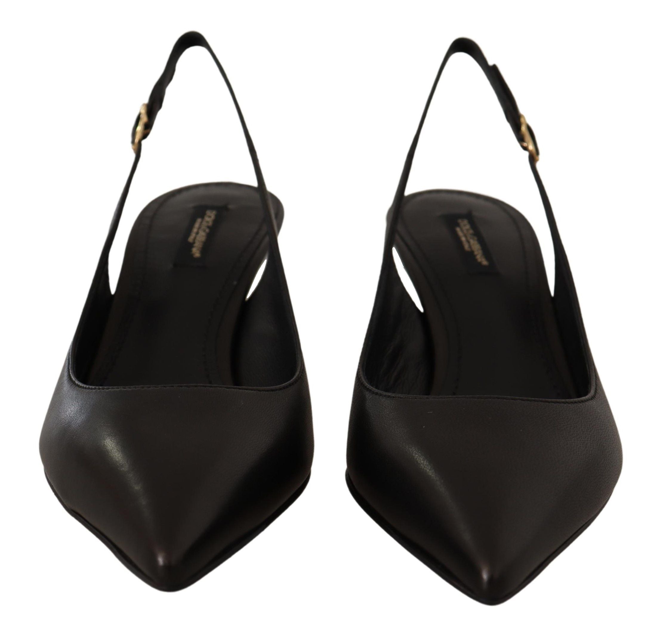 Dolce & Gabbana Schwarze Slingback-Pumps aus Leder