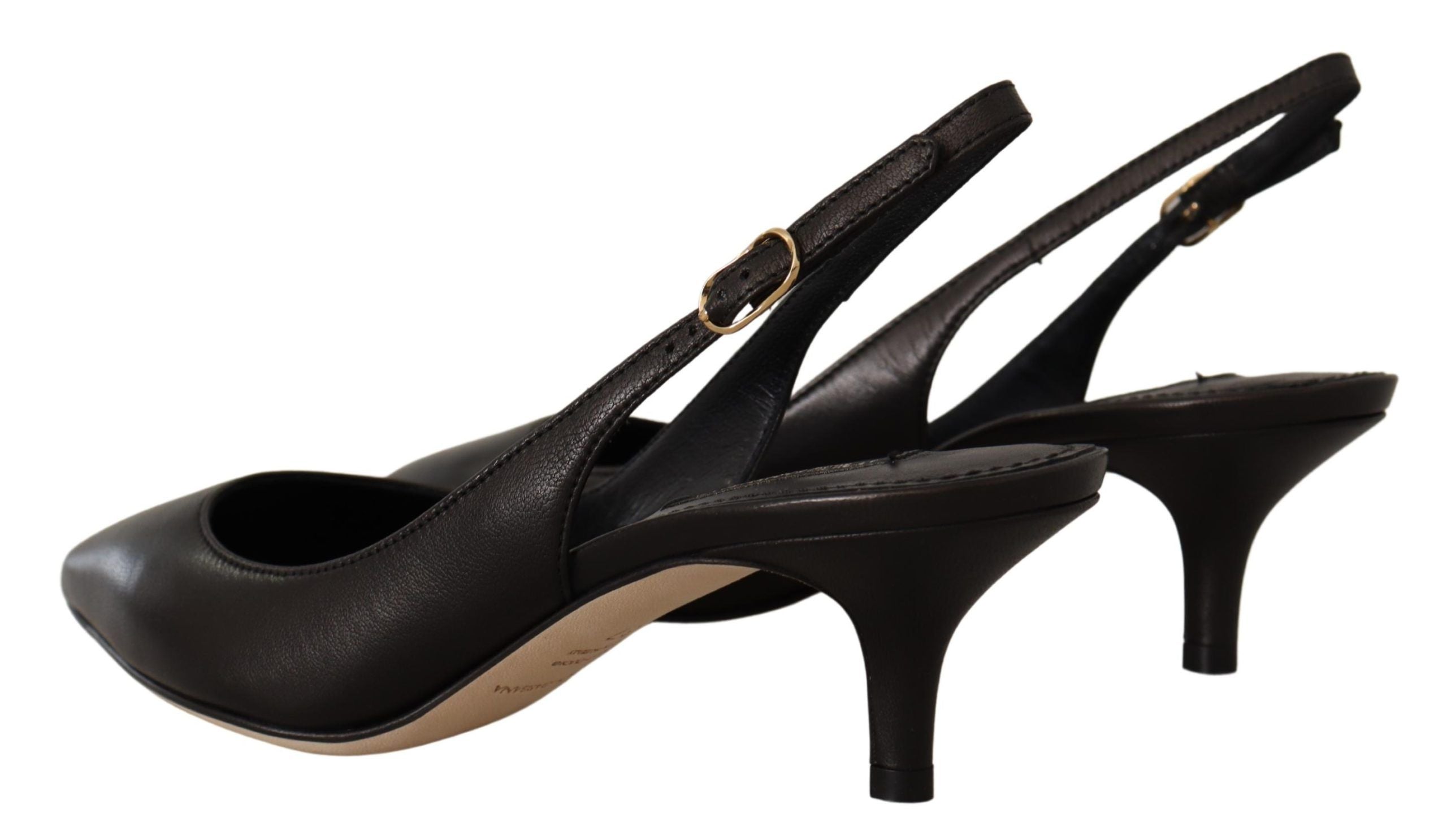 Dolce & Gabbana Schwarze Slingback-Pumps aus Leder