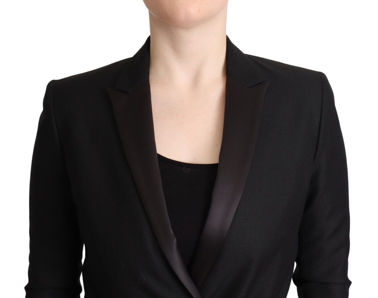 Costume National Schwarze langärmelige doppelreihige Jacke