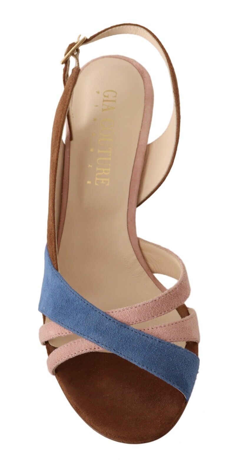 GIA COUTURE Multicolor Wildleder Leder Slingback Heels Sandalen Schuhe