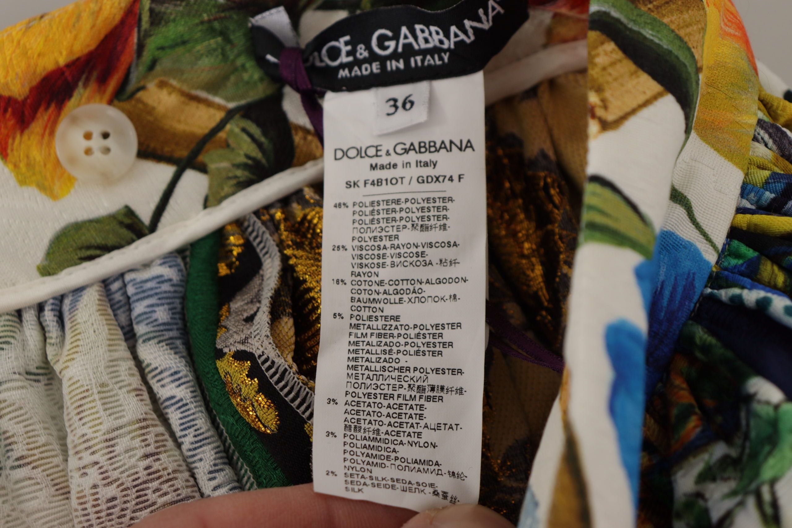 Dolce & Gabbana Multicolor Patchwork Sizilien Langer Maxirock