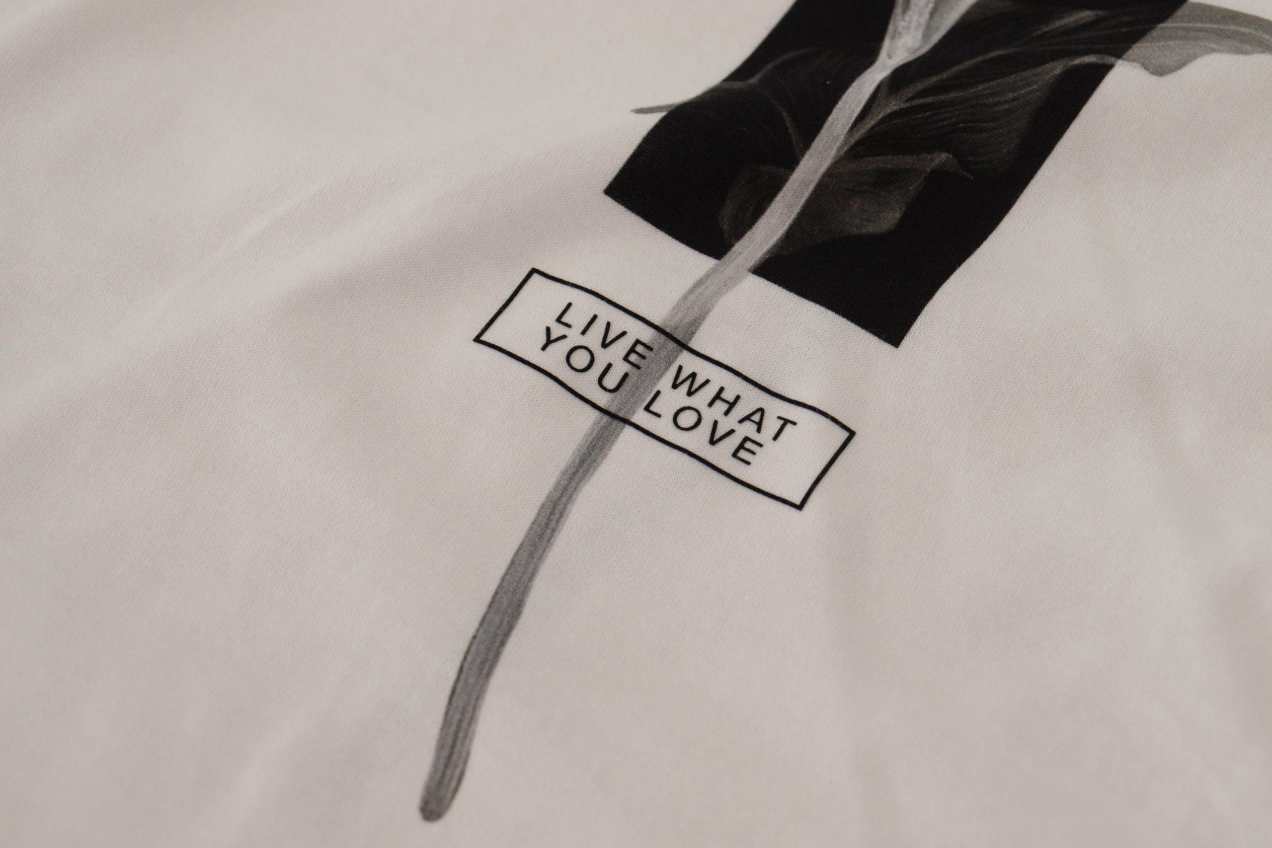Dolce & Gabbana Weiß Schwarz Rosen Baumwoll-T-Shirt mit Rundhalsausschnitt