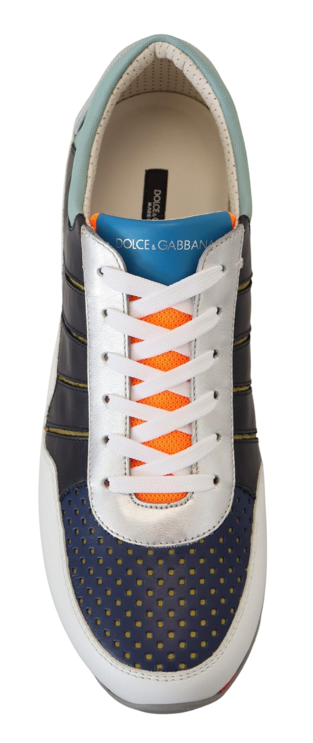 Dolce & Gabbana Multicolor Leder Sport Low Top Turnschuhe