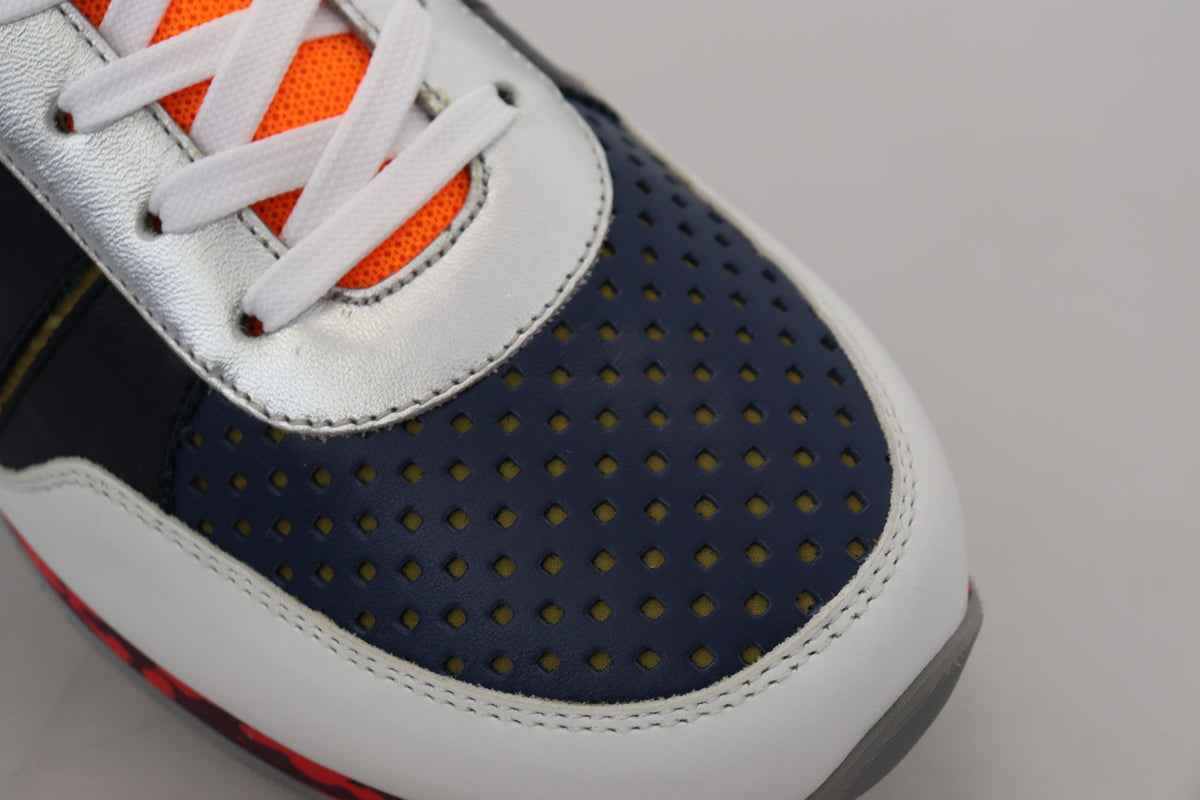 Dolce & Gabbana Multicolor Leder Sport Low Top Turnschuhe