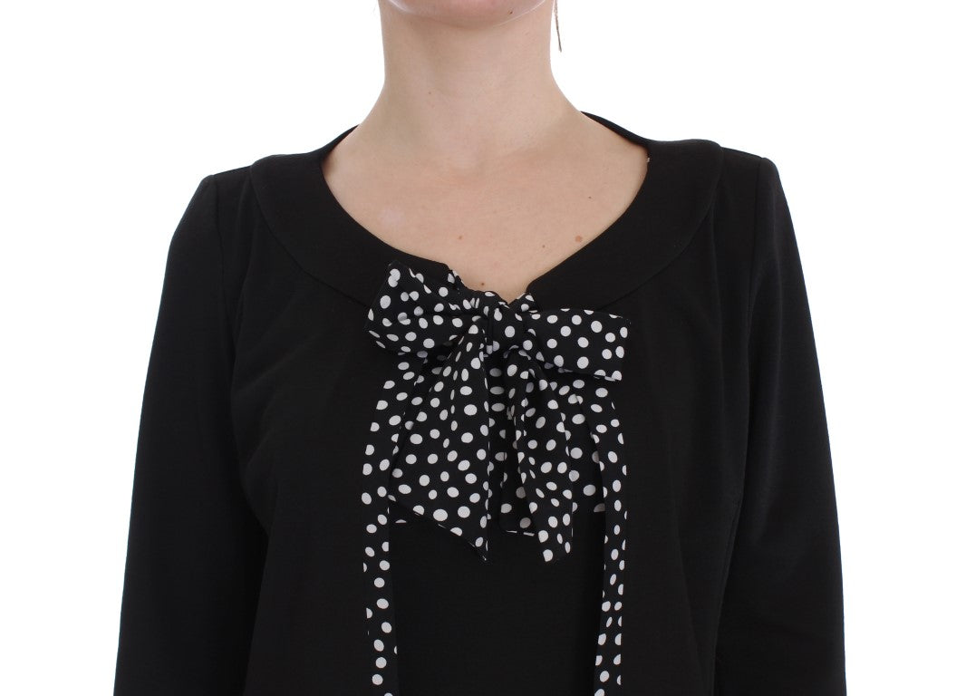 BENCIVENGA Schwarzes Stretch-Etuikleid &