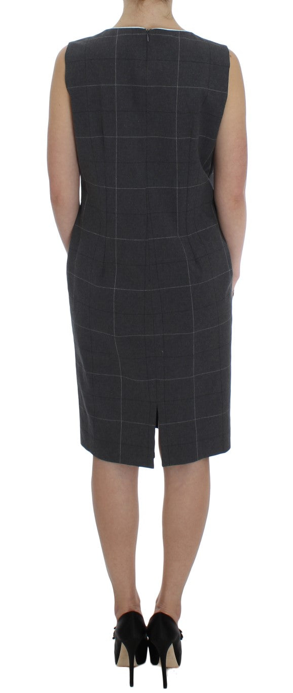 BENCIVENGA Graues Stretch-Mantelkleid Anzug-Set