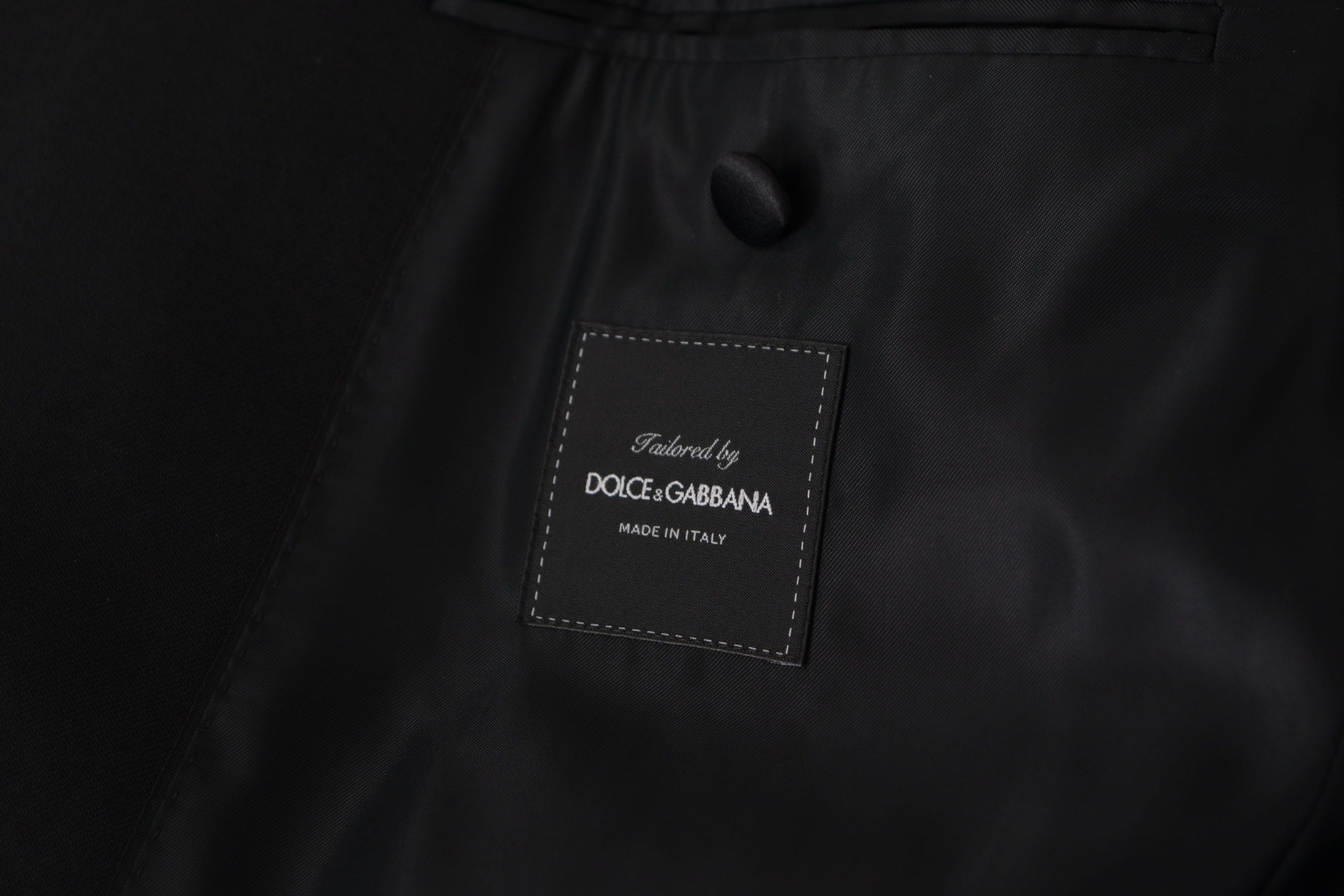 Dolce & Gabbana Schwarzer doppelreihiger Mantel Blazer Jacke