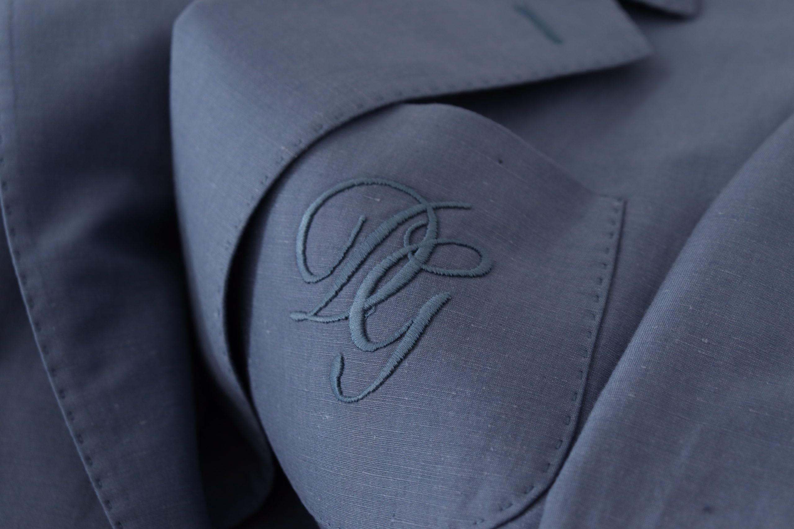 Dolce & Gabbana Blaue einreihige Logo-Blazer-Jacke