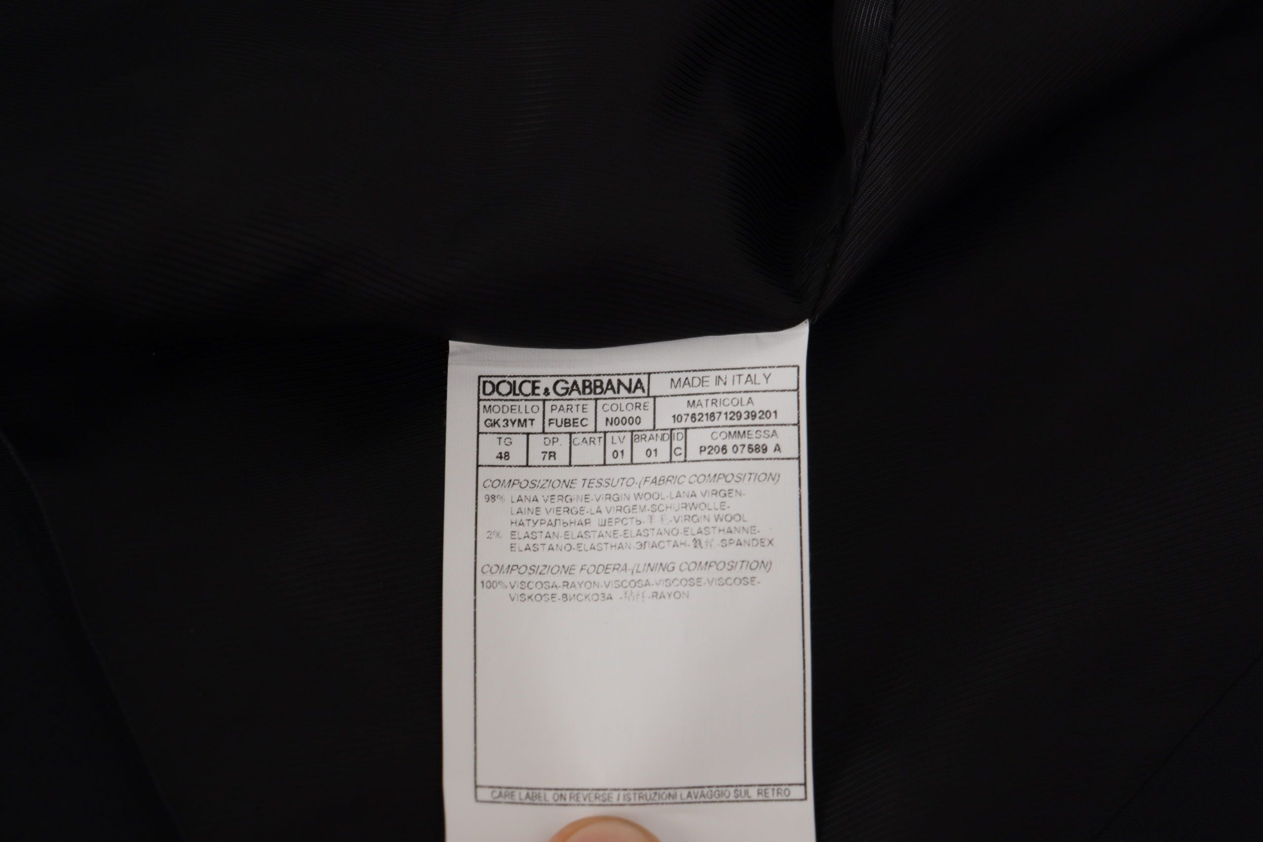 Dolce & Gabbana Schwarze Jacke Weste 2 Stück MARTINI Blazer