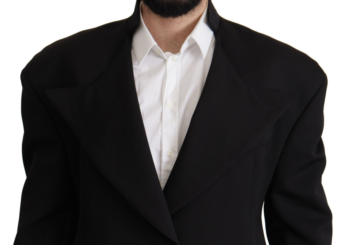 Dolce & Gabbana Schwarzer Woll-Sakko mit Einreiher