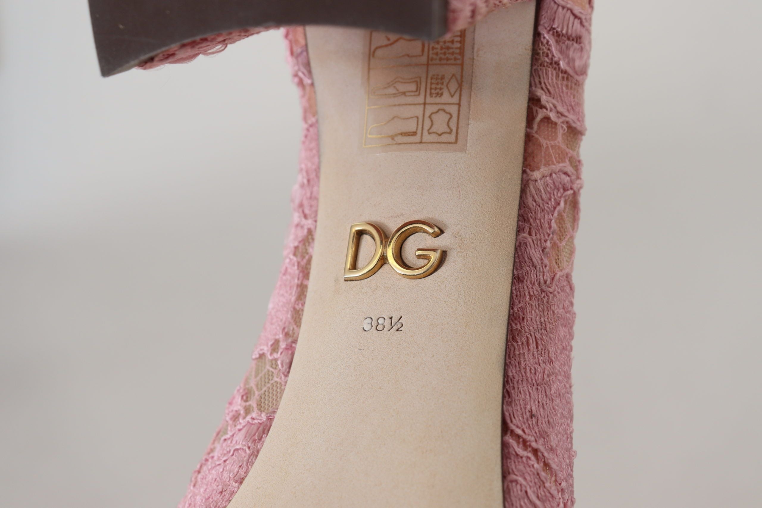 Dolce & Gabbana Rosa Taormina Spitze Kristall Pumps Pastell Schuhe