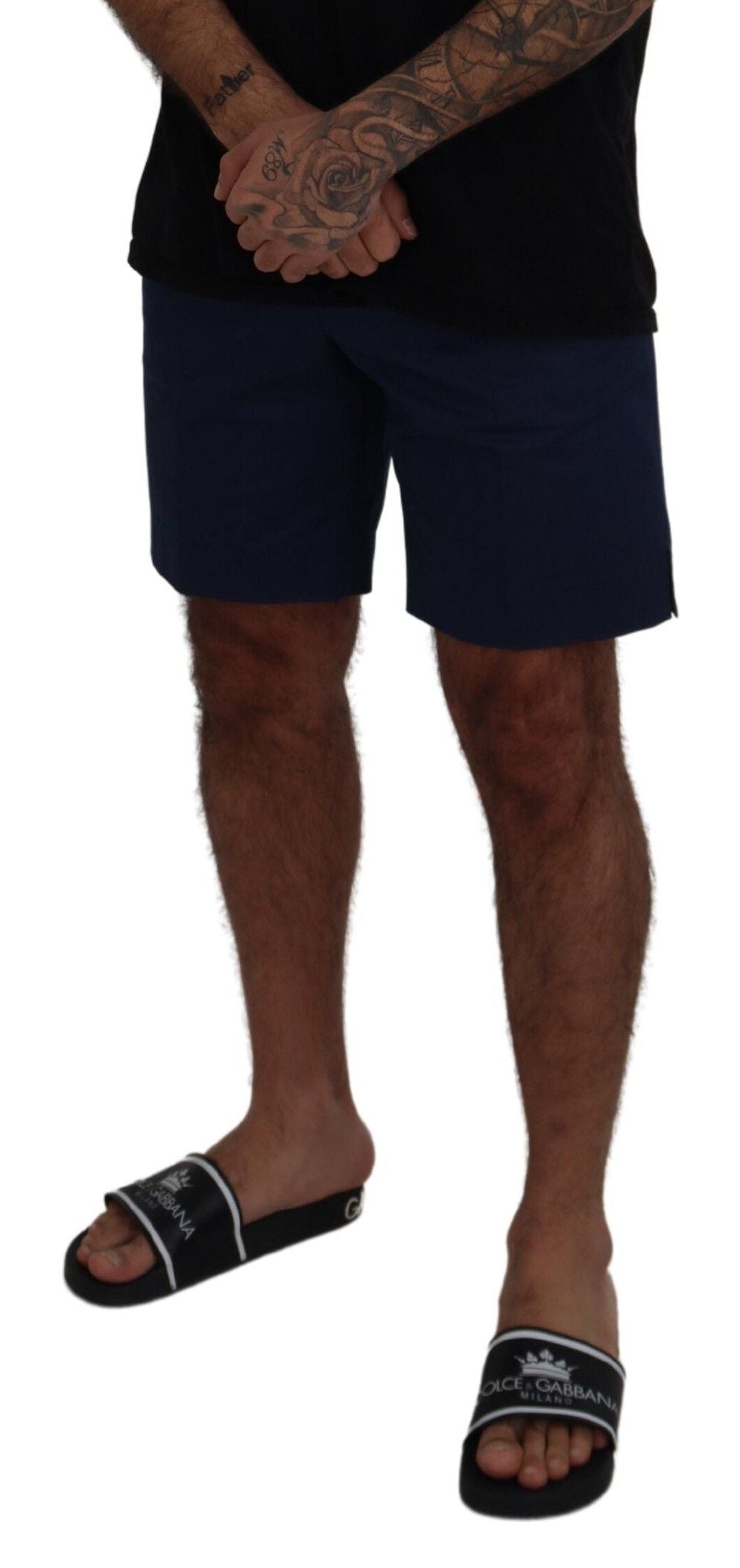 Dolce & Gabbana Blaue Chinos Baumwolle Stretch Casual Shorts