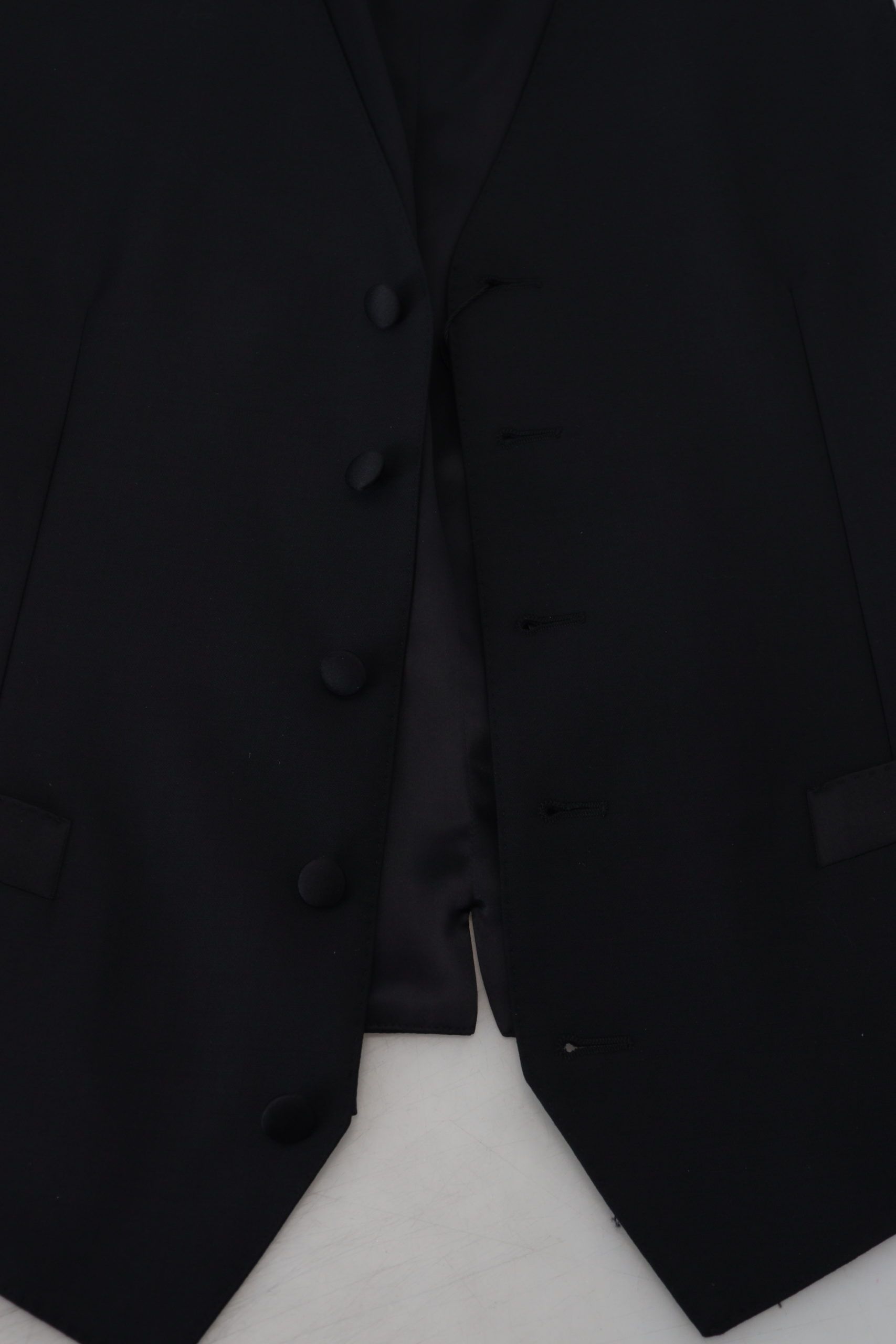 Dolce & Gabbana Schwarze Schurwollweste Formelle Anzugsweste