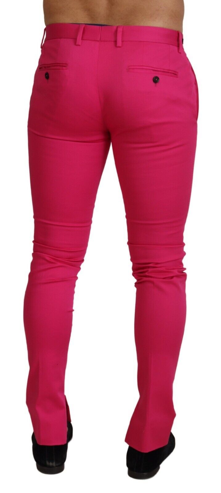 Dolce & Gabbana Rosa Reißverschluss Schnalle Taille Hose Hose
