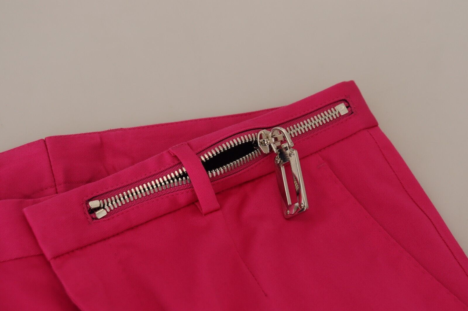 Dolce & Gabbana Rosa Reißverschluss Schnalle Taille Hose Hose