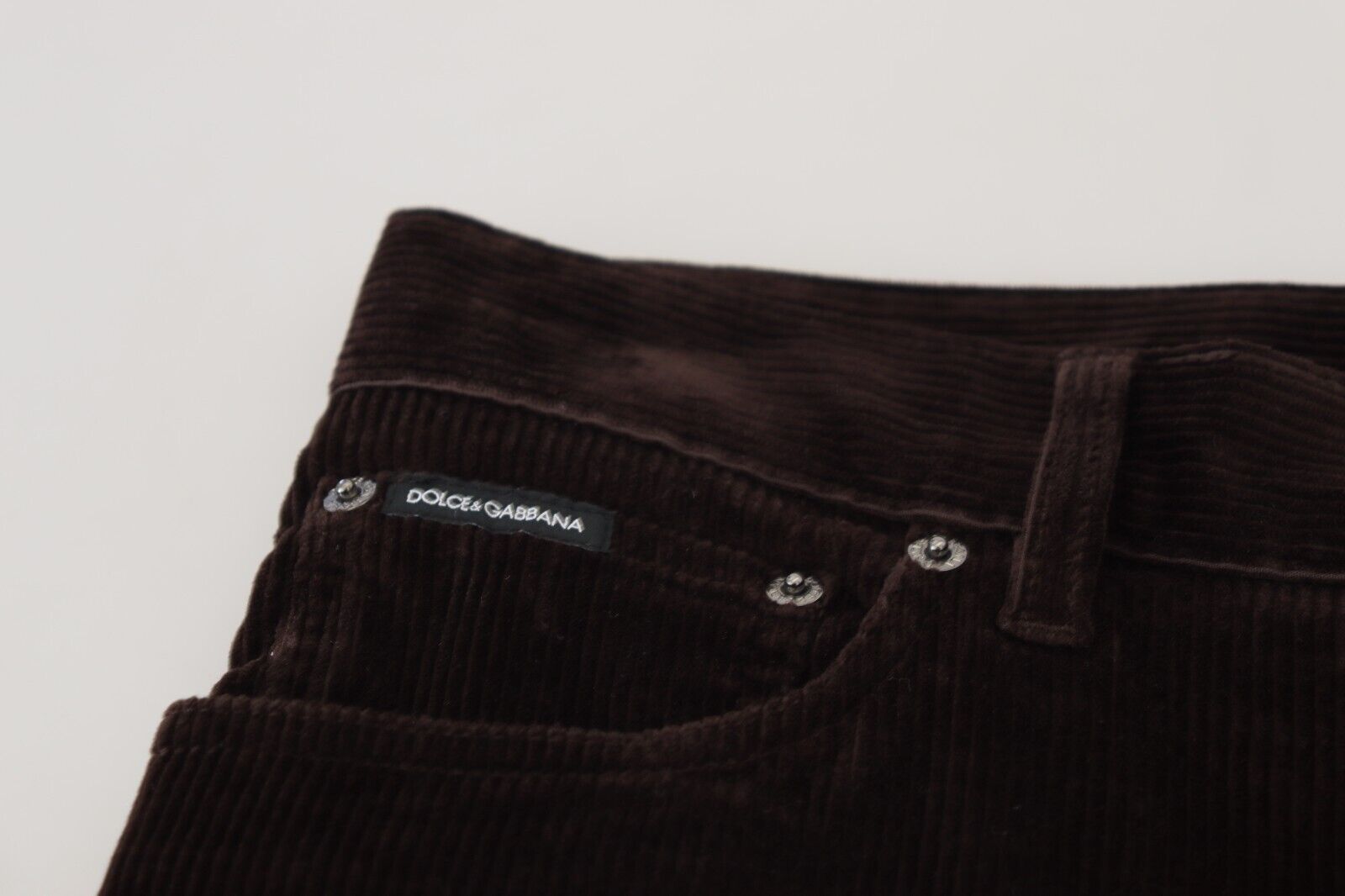 Dolce & Gabbana Brauner Kord Herren Freizeithosen