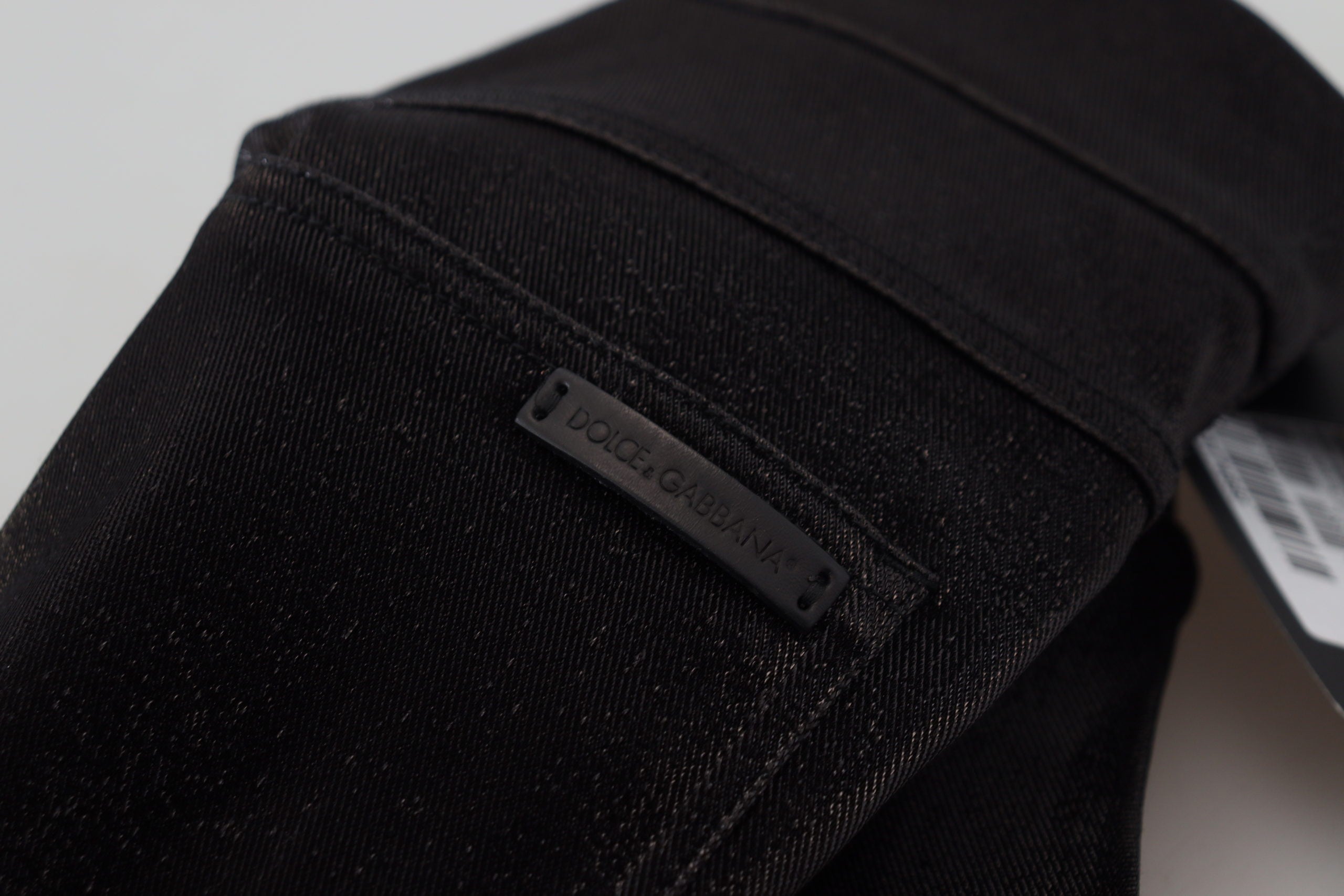 Dolce & Gabbana Schwarze Skinny Denim-Jeans aus gewaschener Baumwolle