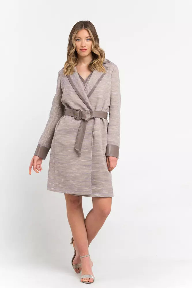 Trussardi Beiger Damenmantel aus Baumwollmischung