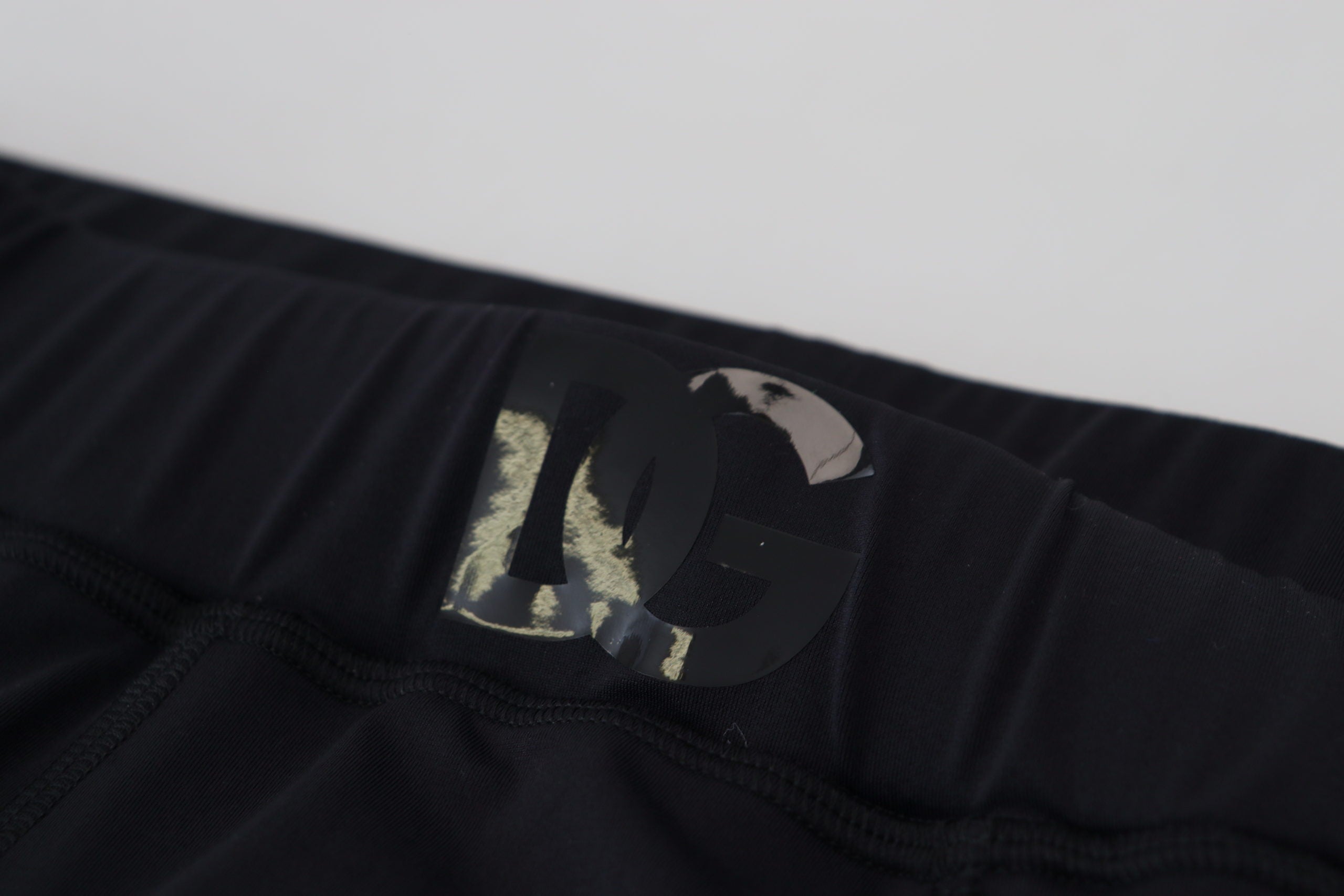 Dolce & Gabbana Schwarze Nylon Slim Fit Stretch-Hose