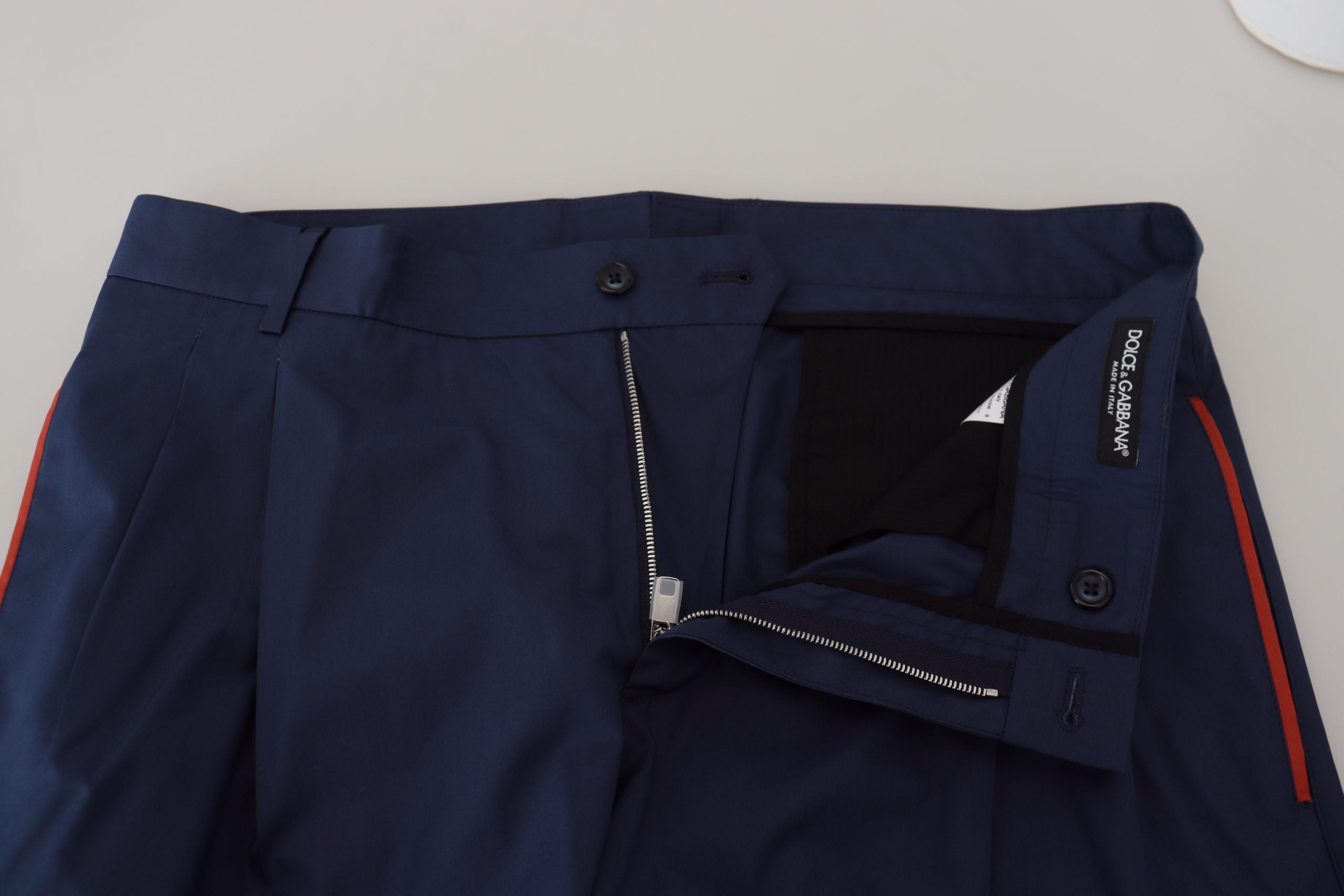 Dolce & Gabbana Blaue formelle Chino-Hose aus Baumwolle