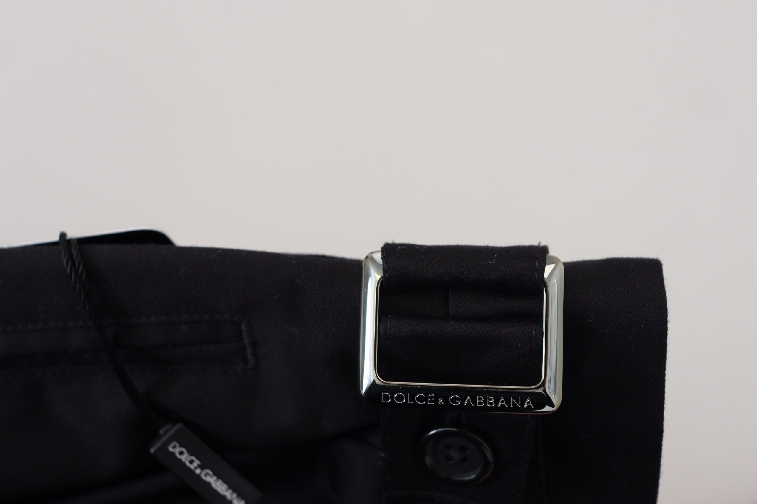 Dolce & Gabbana Schwarze formelle Chino-Hose aus Baumwolle