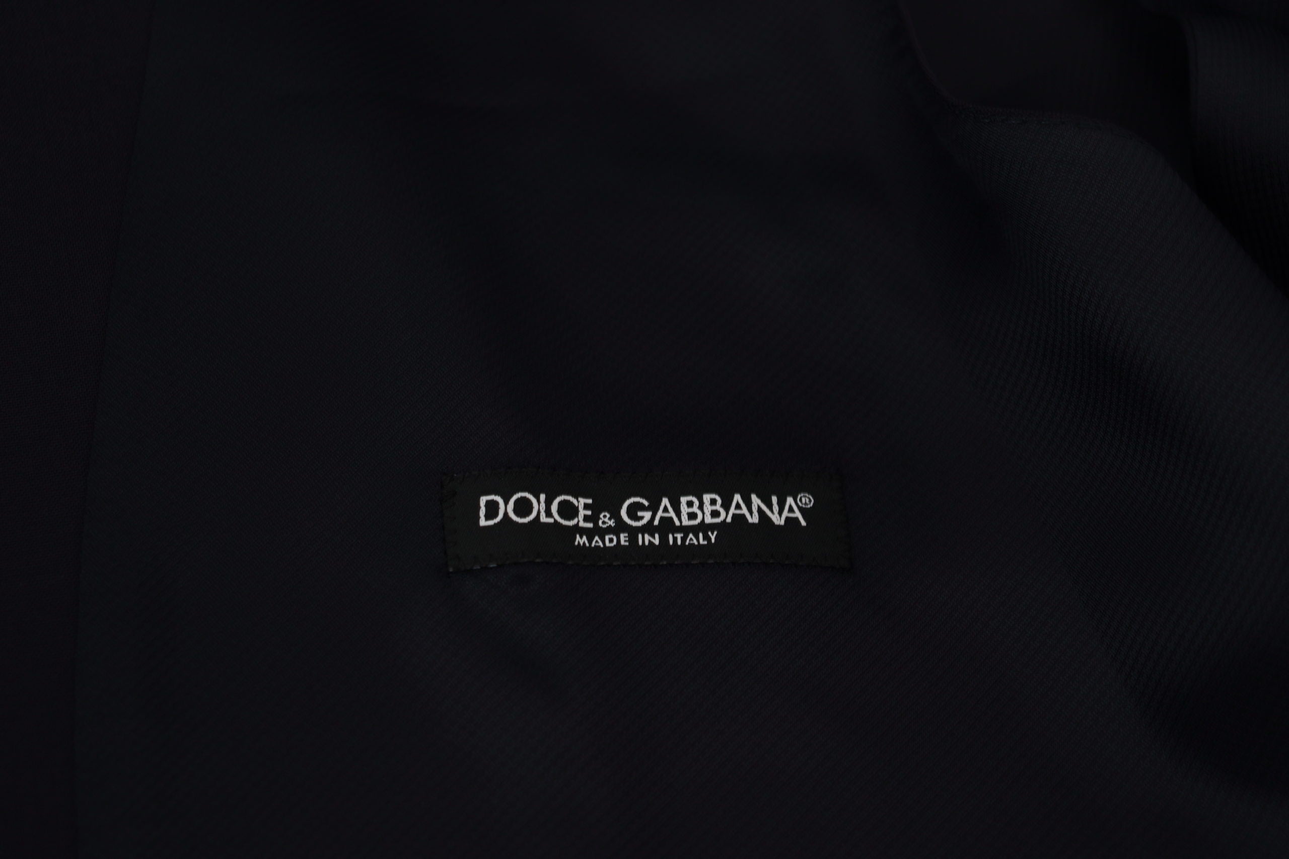 Dolce & Gabbana Dunkelblaue Stretchweste aus Wolle Formelle Weste