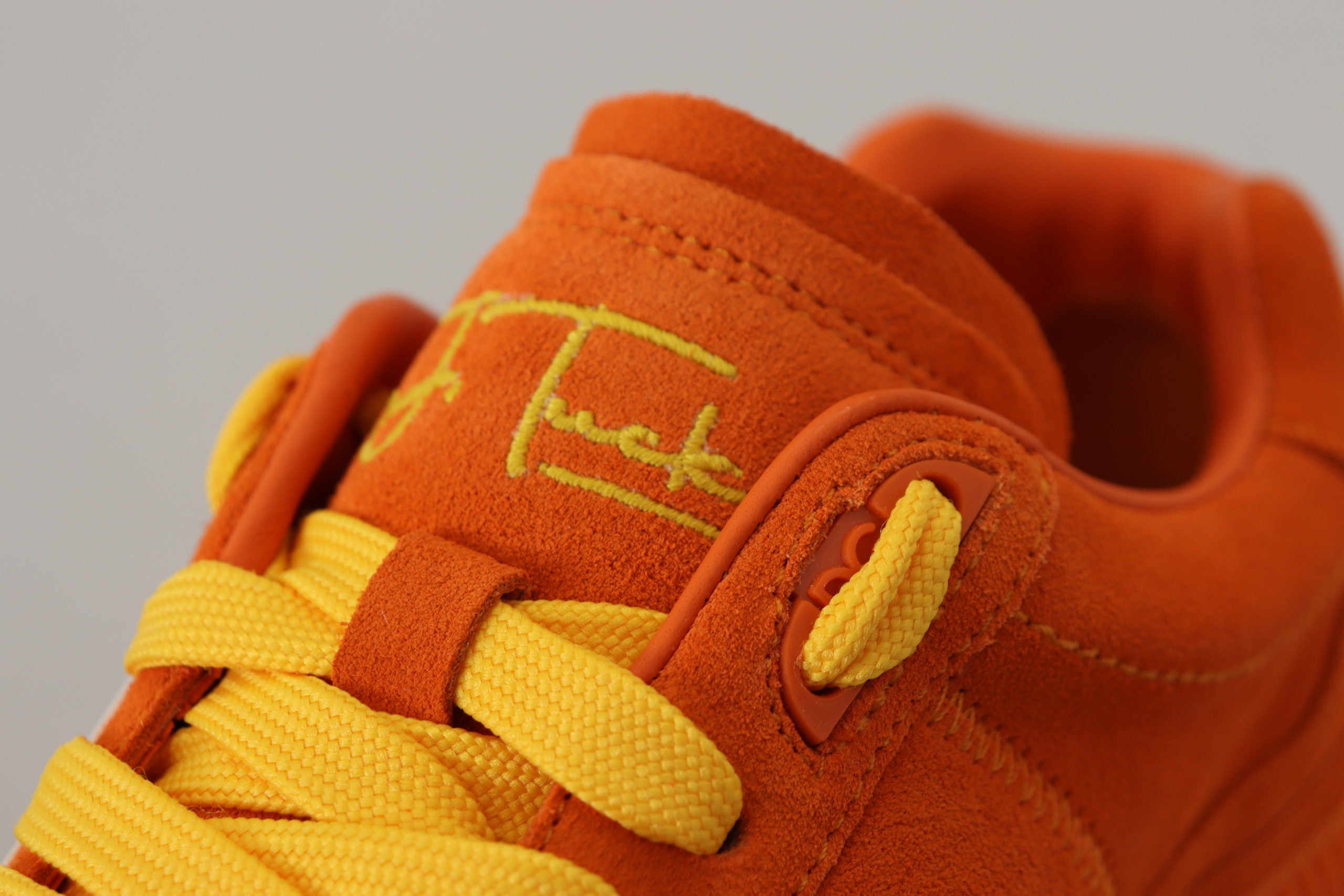 Dolce & Gabbana Orange Leder P.j. Tucker Turnschuhe Schuhe