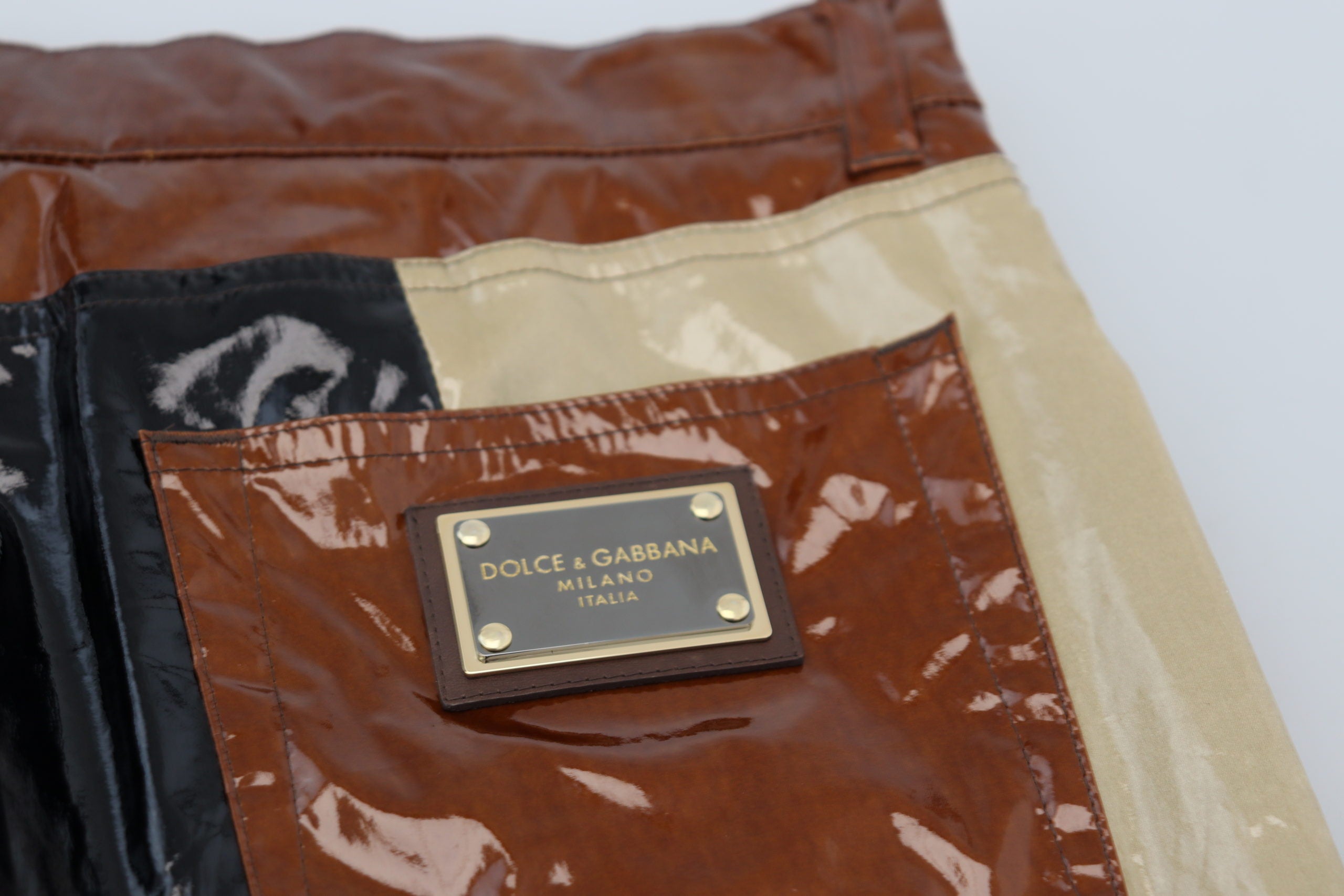 Dolce & Gabbana Multicolor Glänzende Slim Fit Herren Denim Jeans