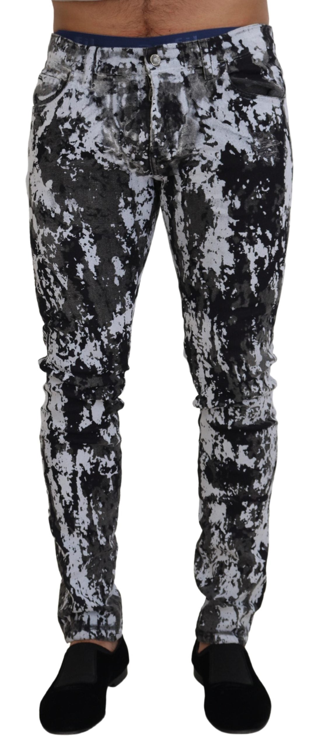 Dolce & Gabbana Multicolor Baumwolle Tie Dye Skinny Denim Jeans