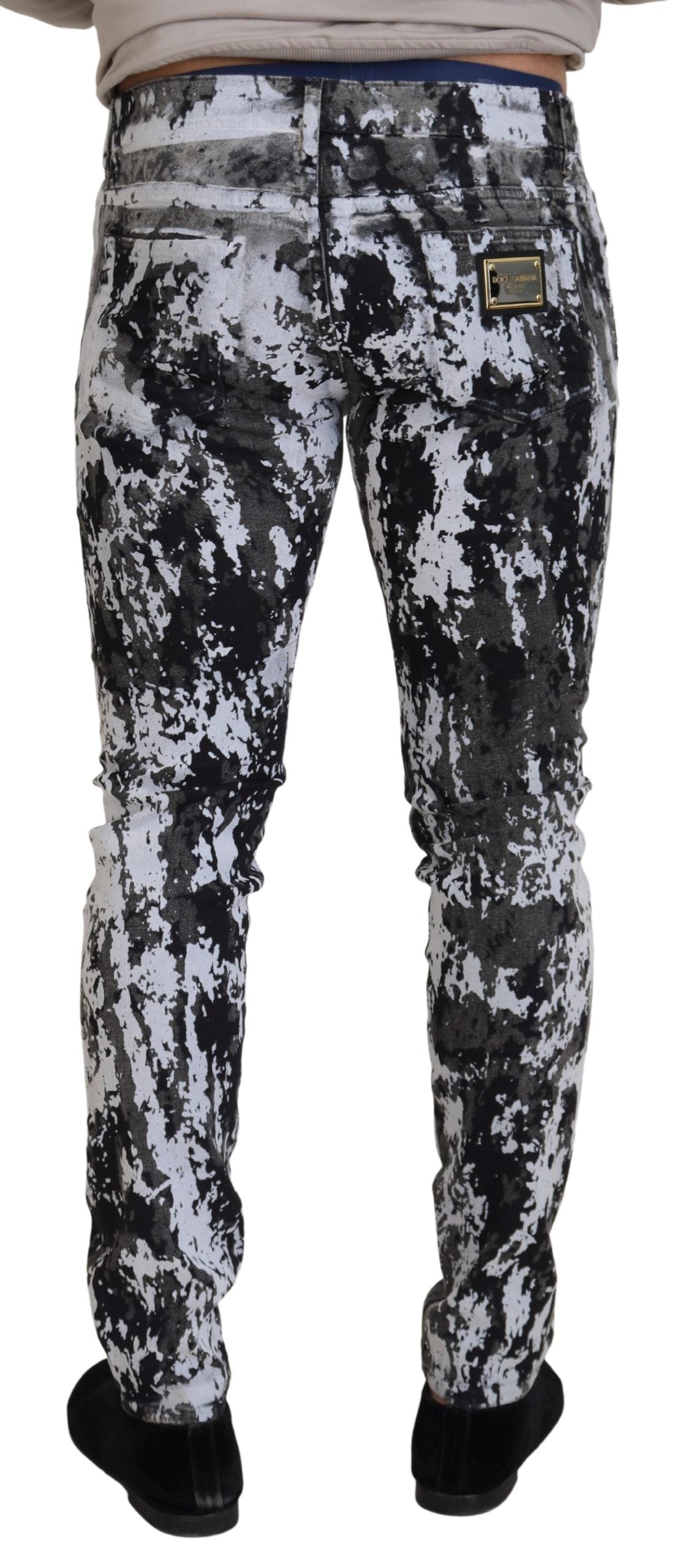 Dolce & Gabbana Multicolor Baumwolle Tie Dye Skinny Denim Jeans
