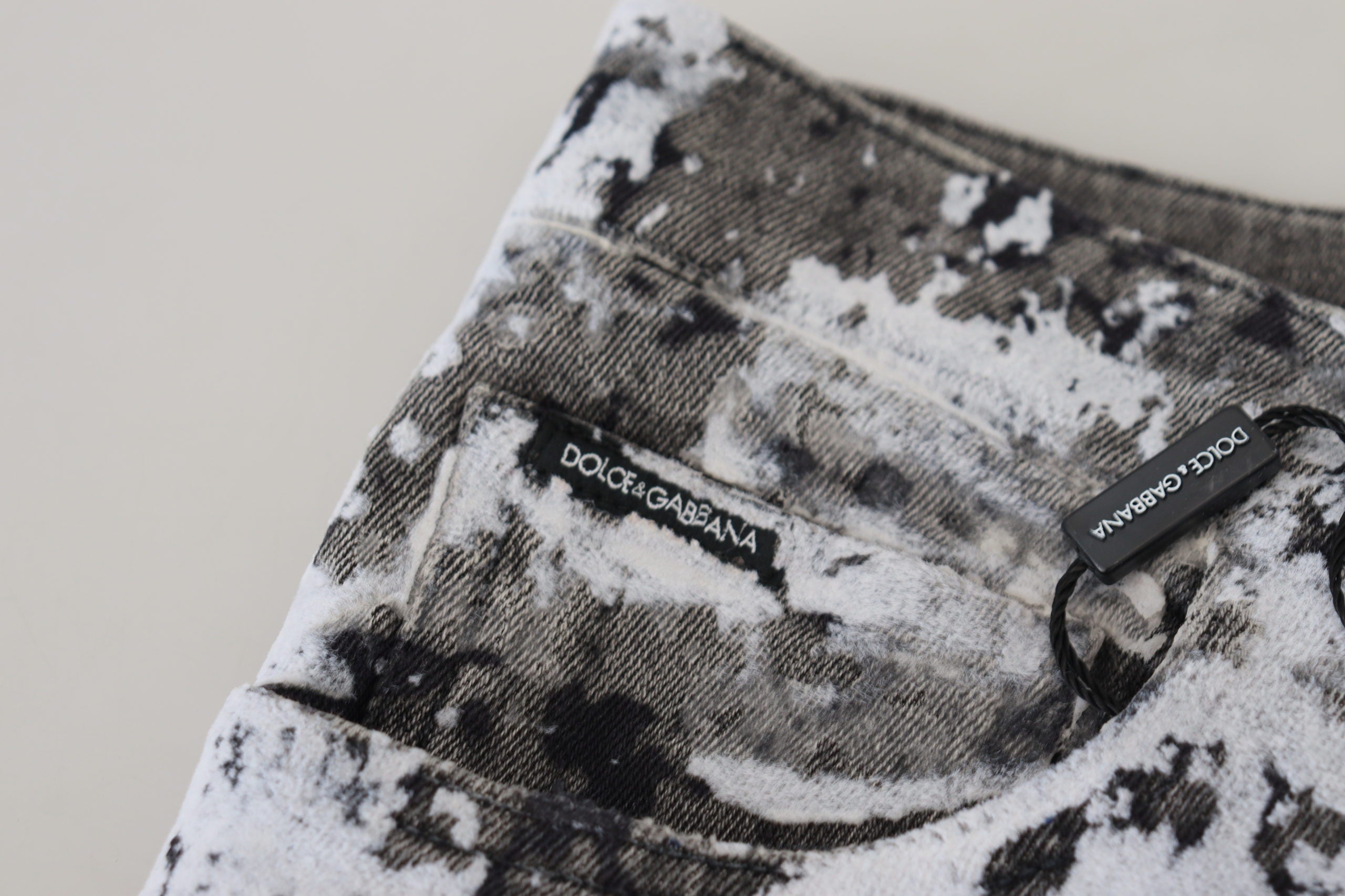 Dolce & Gabbana Multicolor Baumwolle Tie Dye Skinny Denim Jeans