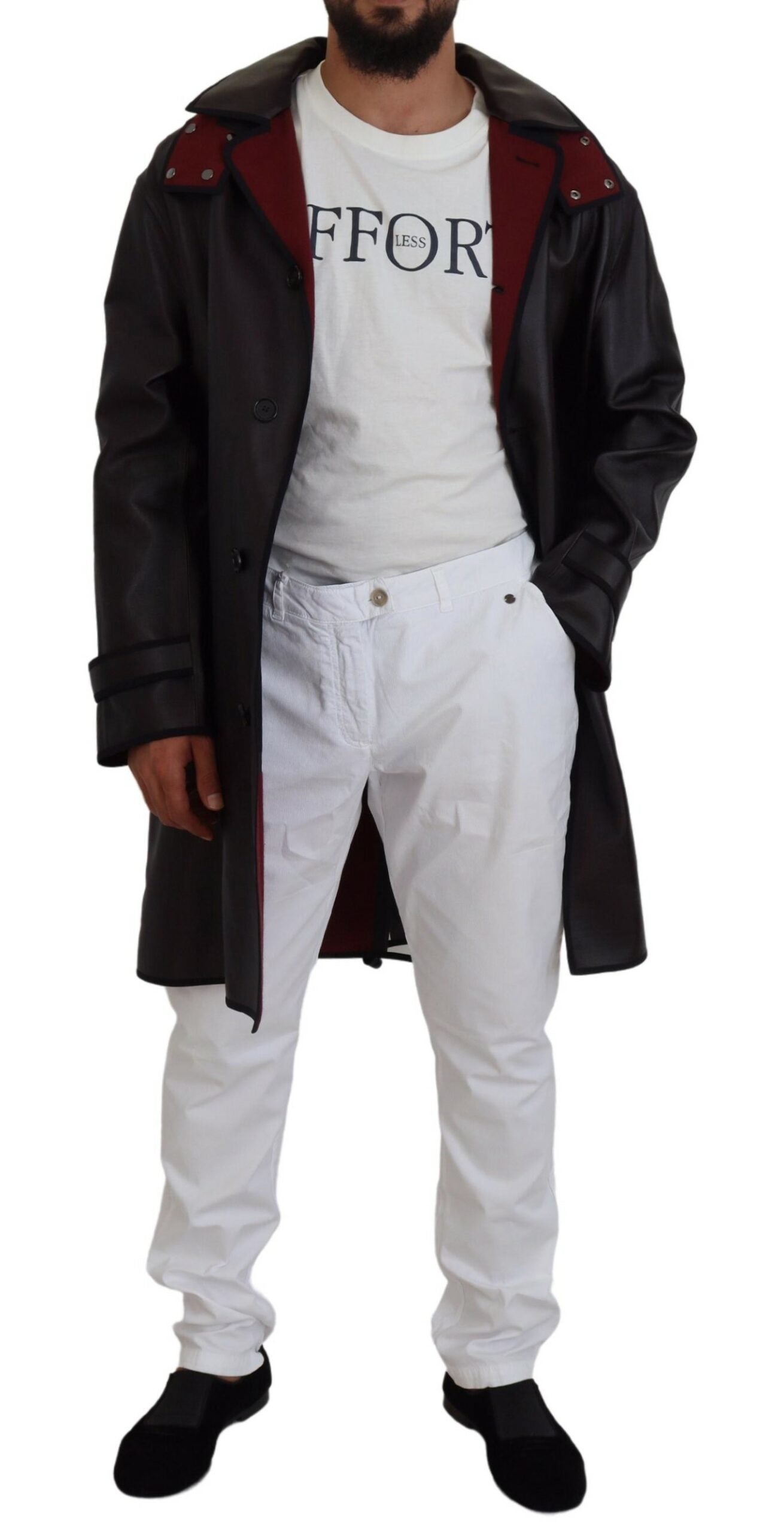 Dolce & Gabbana Schwarzer Trench-Parka mit Kapuze Baumwolljacke