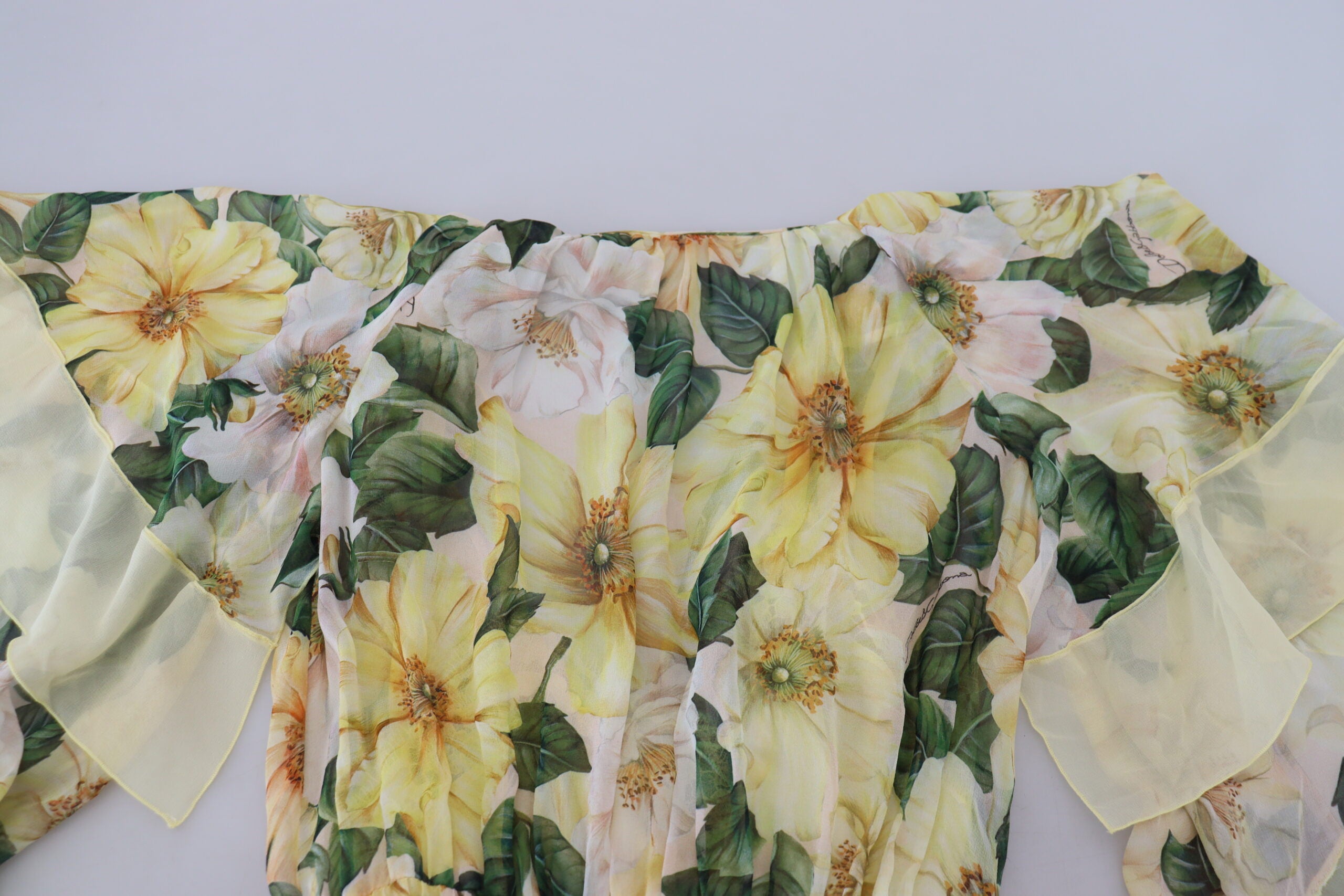 Dolce & Gabbana Langes Maxikleid mit Blumendruck aus Seide in mehreren Farben