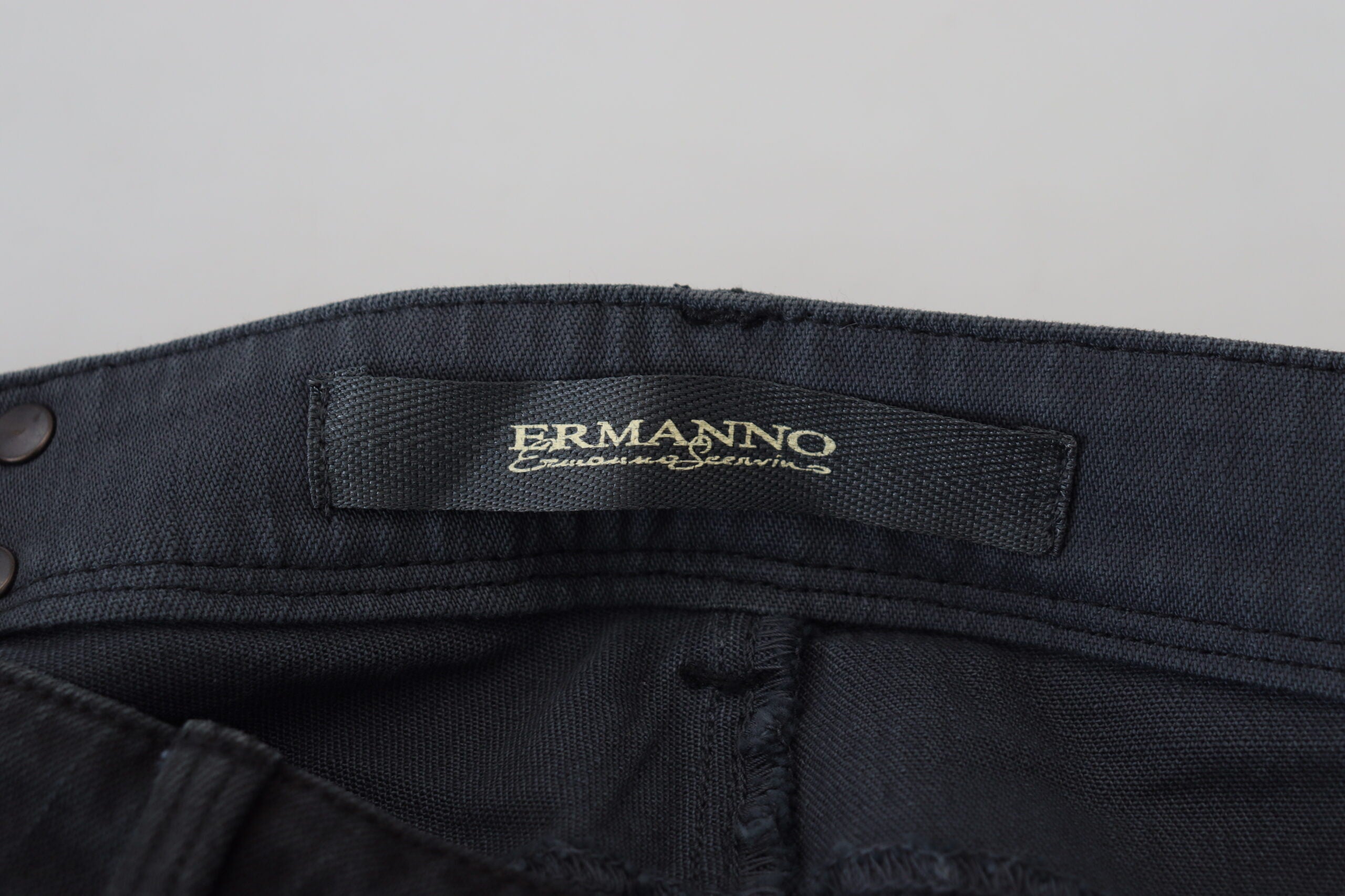 Ermanno Scervino Schwarze Baumwolle Slim Fit Damen Denim Jeans