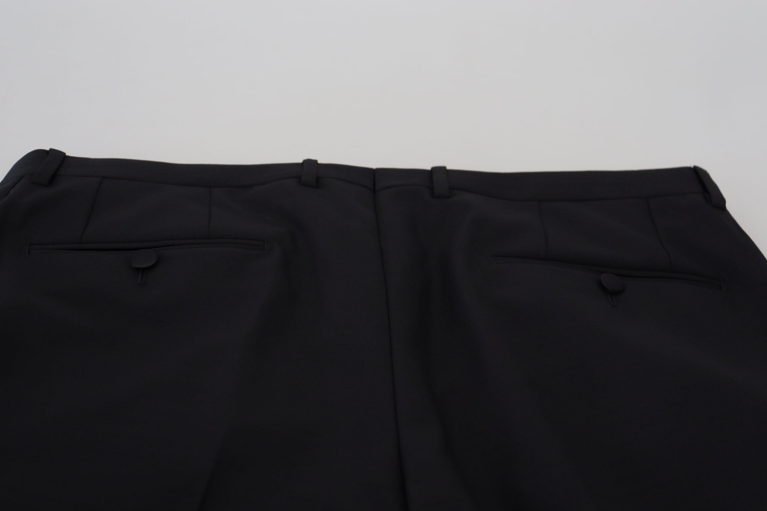 Dolce & Gabbana Schwarzes Woll-Chino-Kleid Formelle Hose