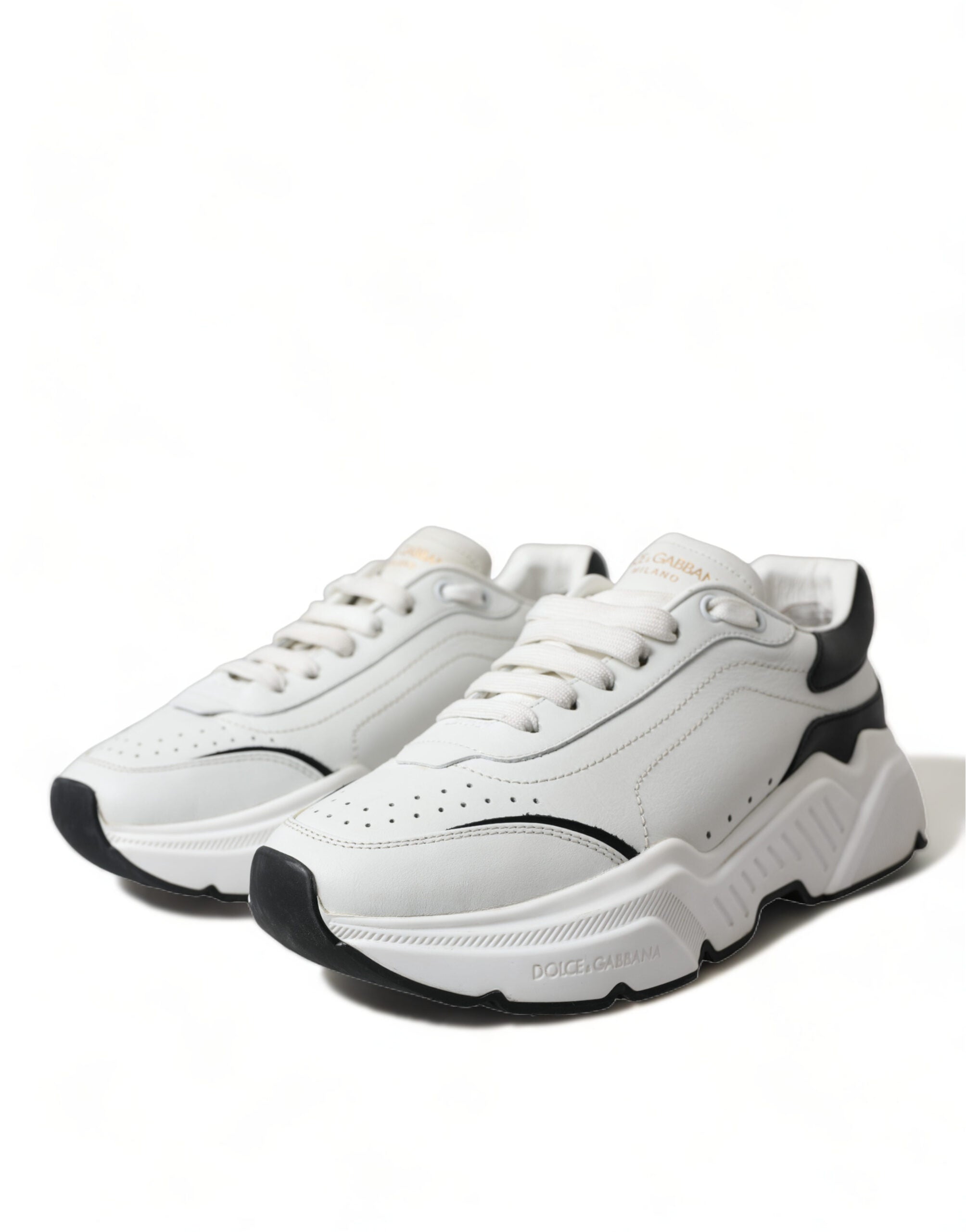 Dolce & Gabbana Weiß Schwarz Low Top Daymaster Turnschuhe Schuhe