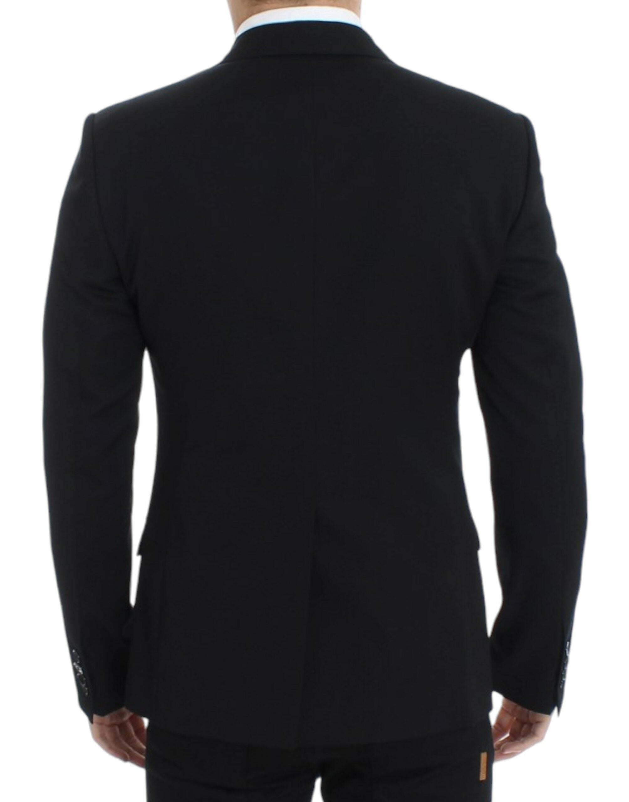 Dolce & Gabbana Schwarzer schmal geschnittener Wollblazer