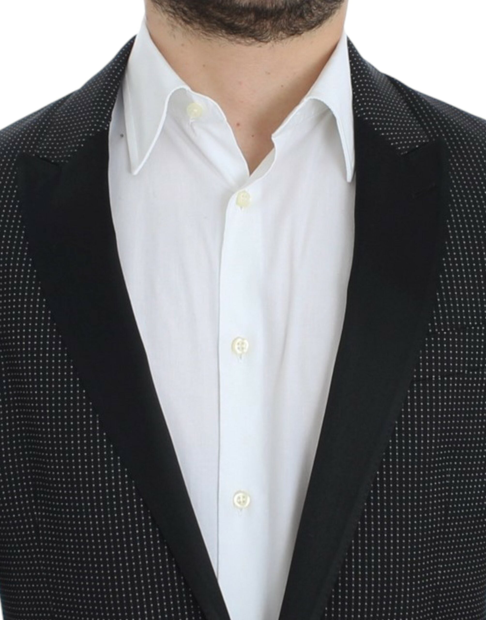 Dolce & Gabbana Schwarzer schmaler MARTINI Blazer aus Wolle