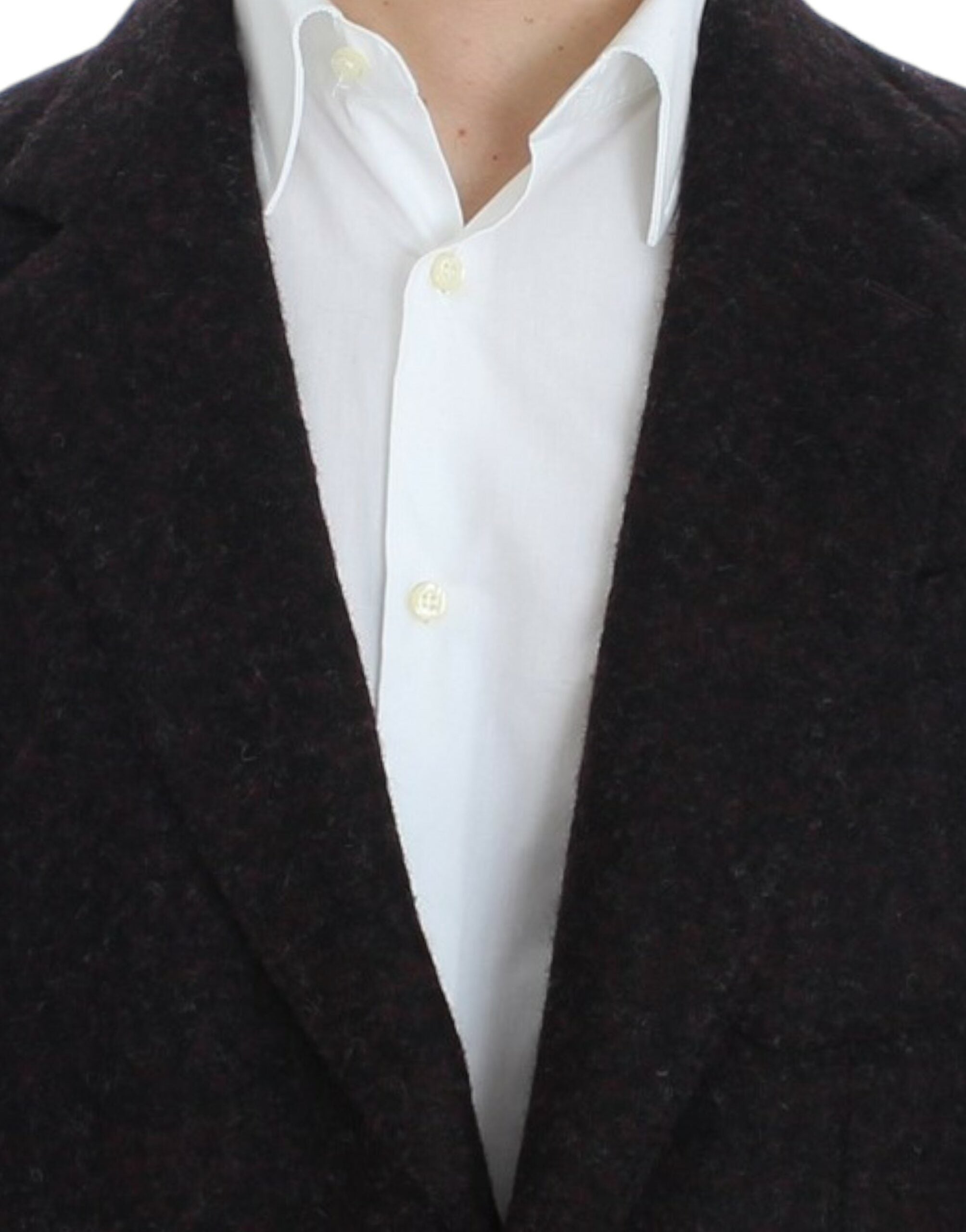Dolce & Gabbana Bordeaux Alpaga Blazer mit zwei Knöpfen