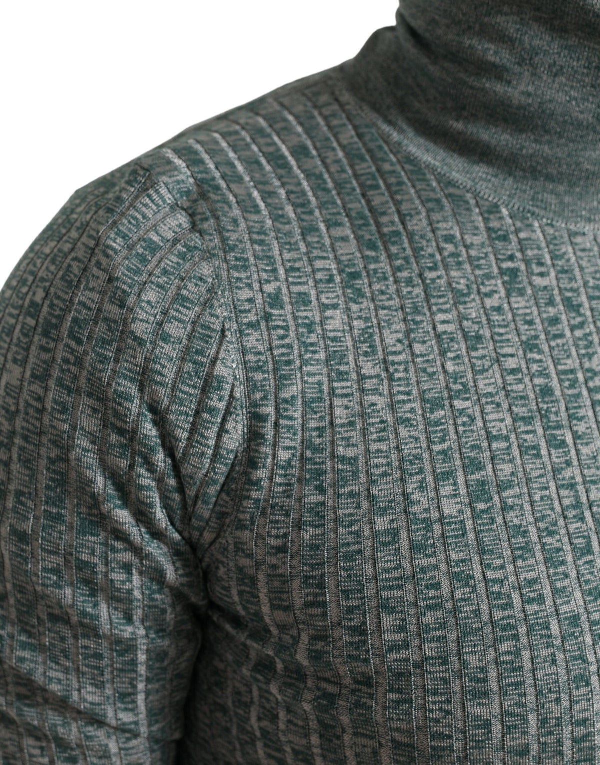 Dolce & Gabbana Grüner Polyester-Rollkragenpullover