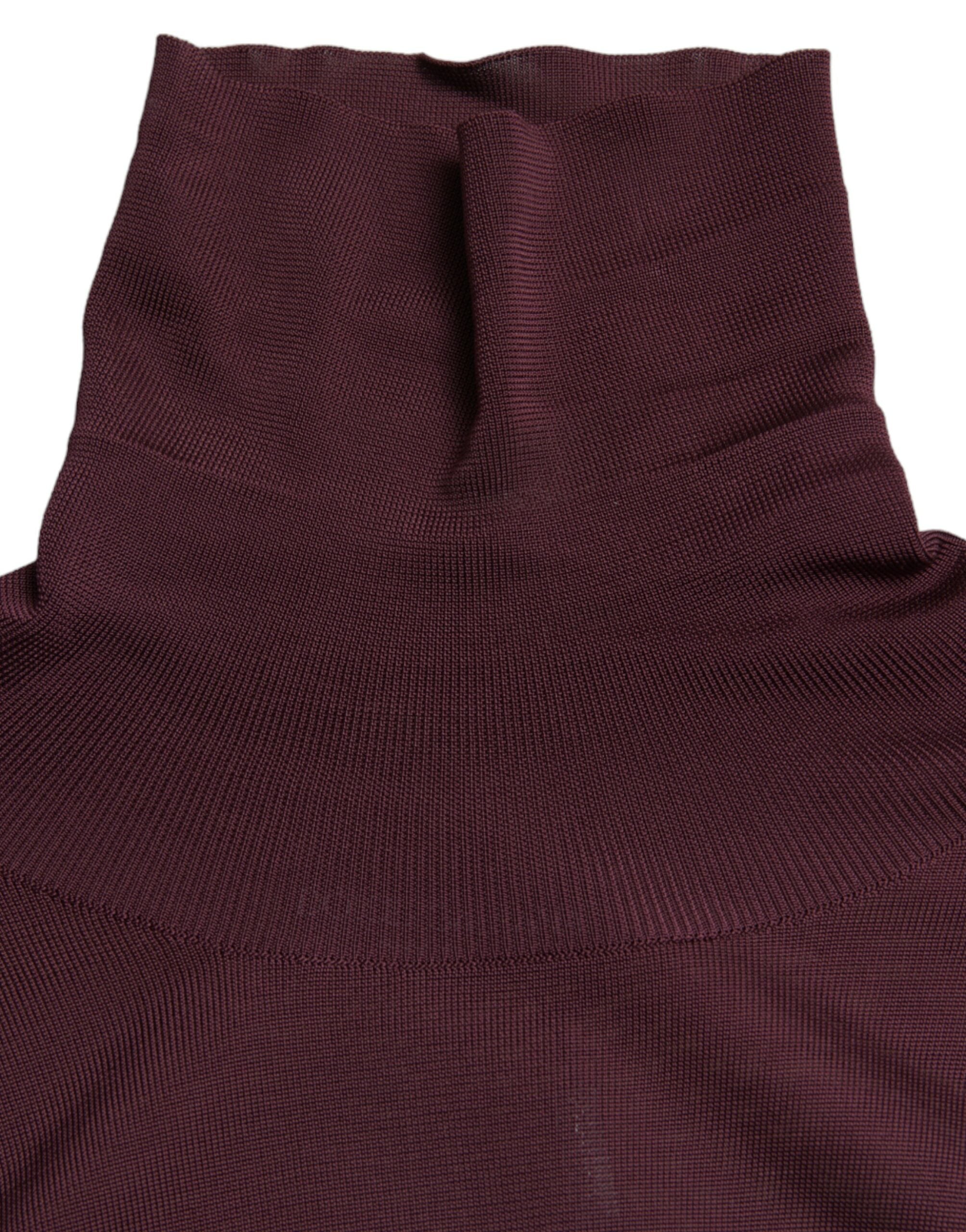 Dolce & Gabbana Kastanienbrauner Viskose-Rollkragenpullover