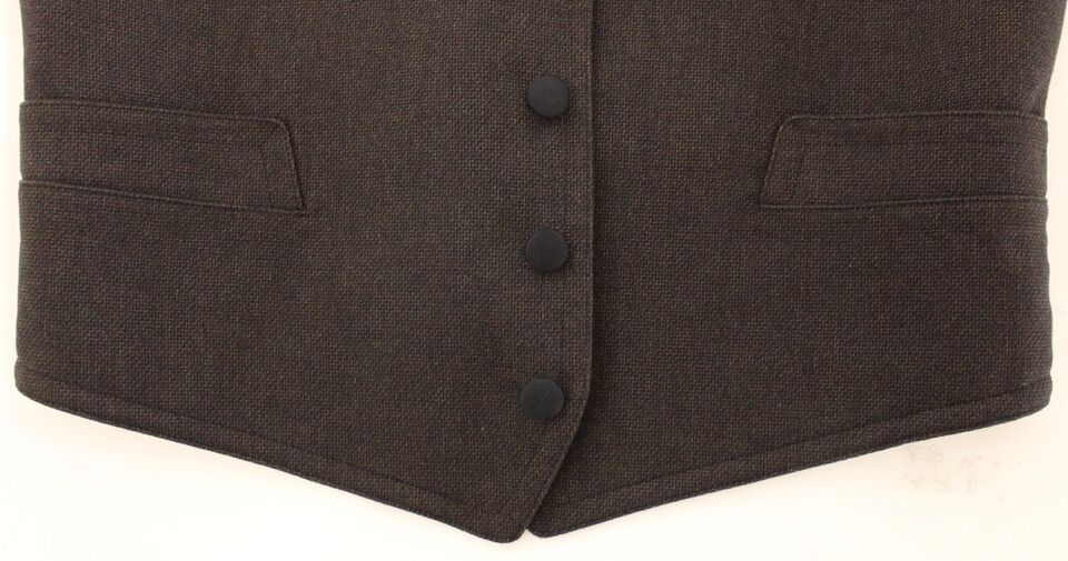 Dolce & Gabbana Braunes Baumwollmischung Kleid Weste Gilet