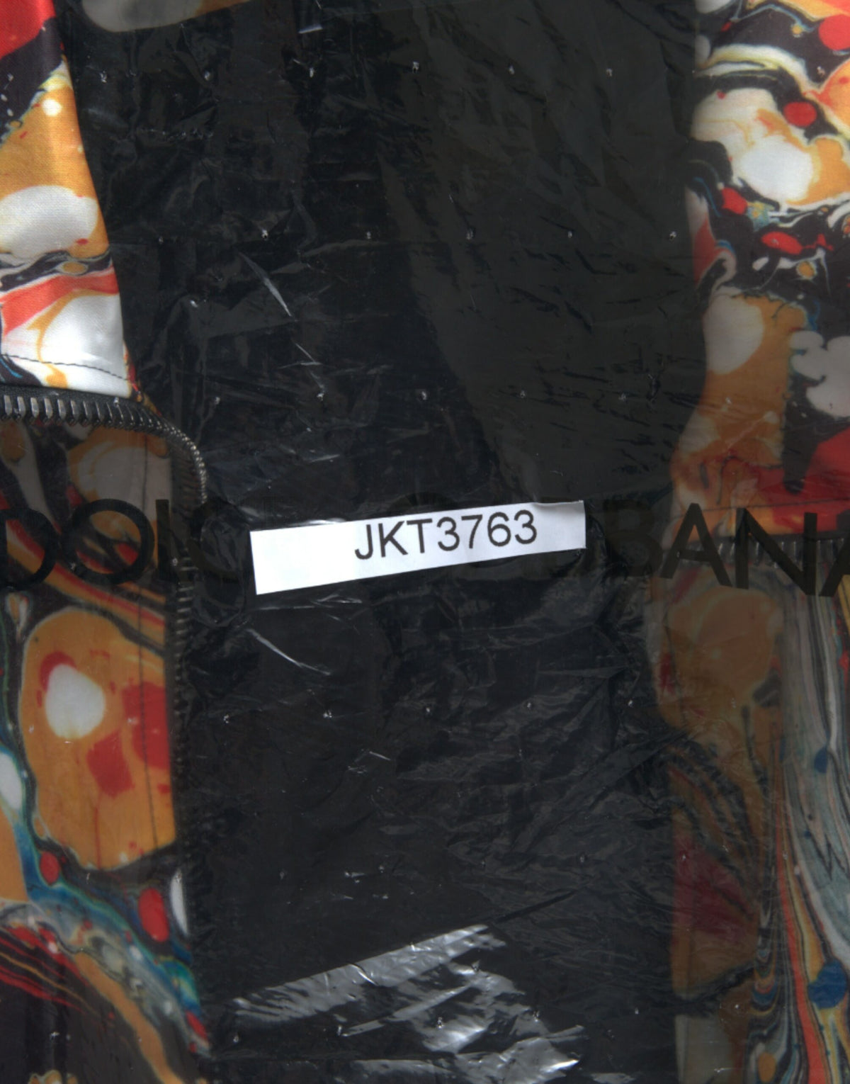 Dolce & Gabbana Mehrfarbige abstrakte Polyester-Bomberjacke