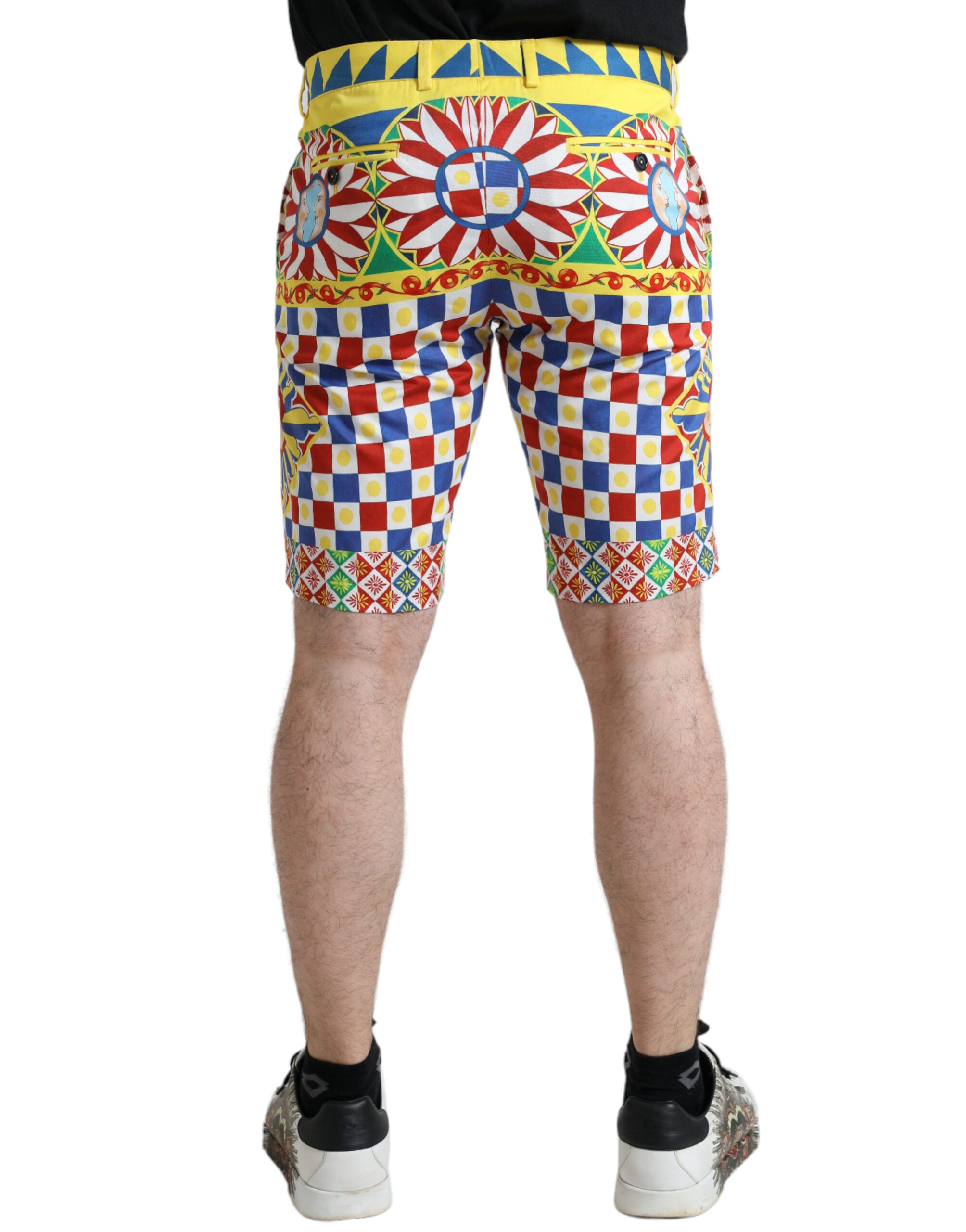 Dolce & Gabbana Mehrfarbige Carretto Print Herren-Bermudashorts