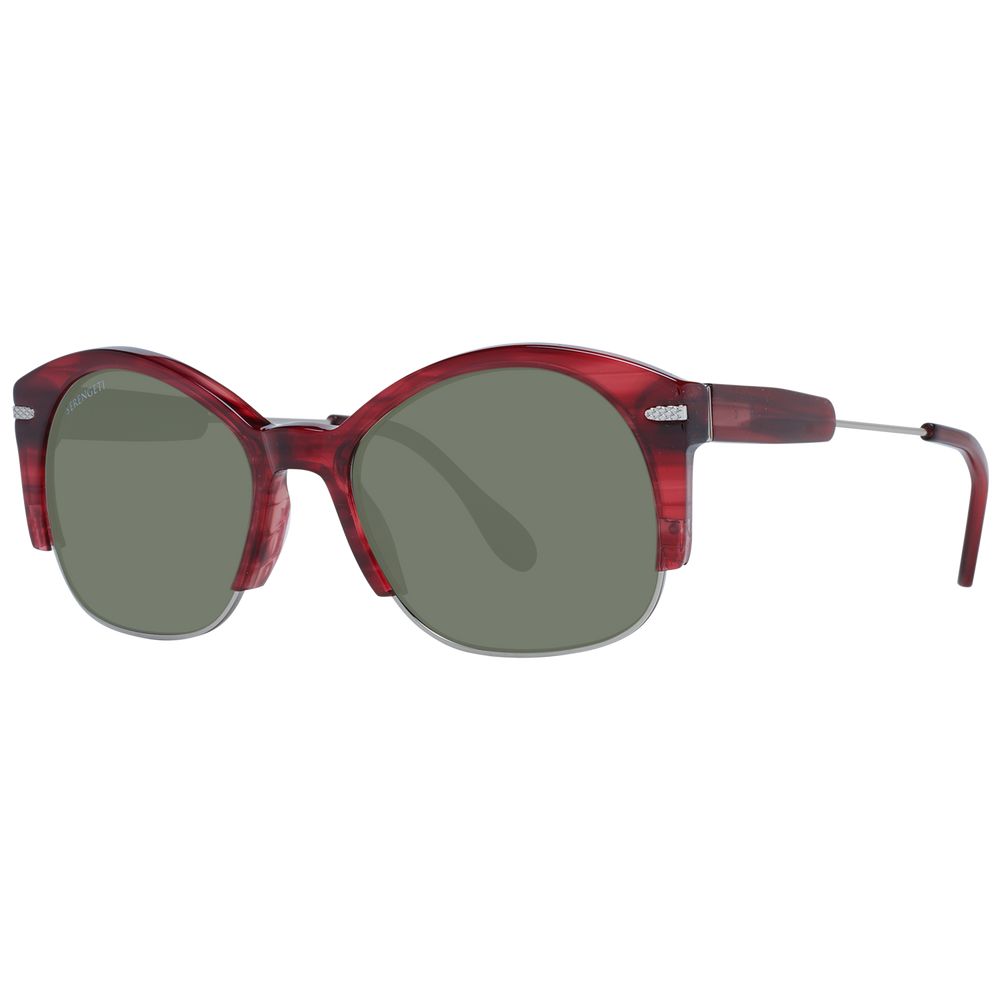 Serengeti Sonnenbrille aus Acetat und Metall in Rot
